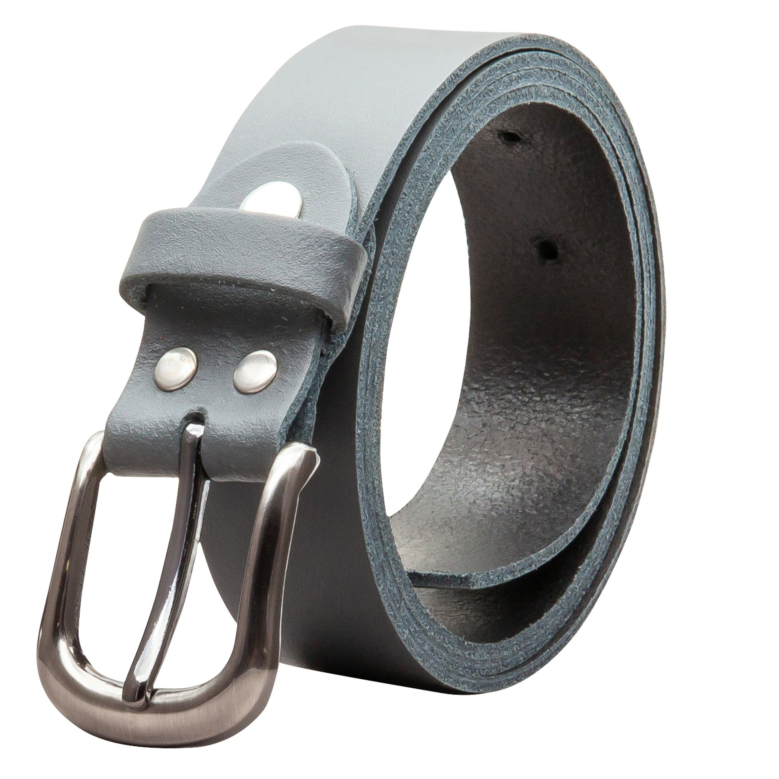 COLOGNEBELT Ledergürtel OM324-SL-Grau MADE IN GERMANY, Grau Kürzbar, 100 % günstig online kaufen