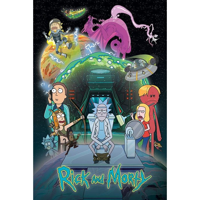 PYRAMID Poster Rick and Morty Poster Season 5 Toilet Adventure 61 x 91 5 cm