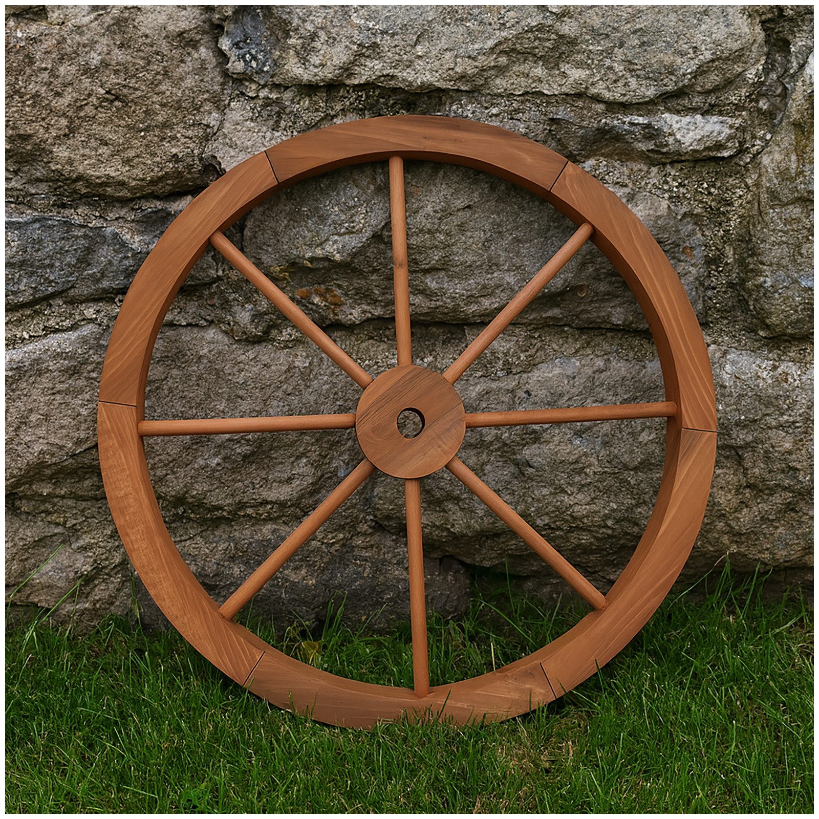 HTI-Living Gartenfigur Wagenrad aus Fichtenholz Ø 60 cm, (Stück, 1 St., 1 Wagenrad ohne Dekoration), Dekoration Holz