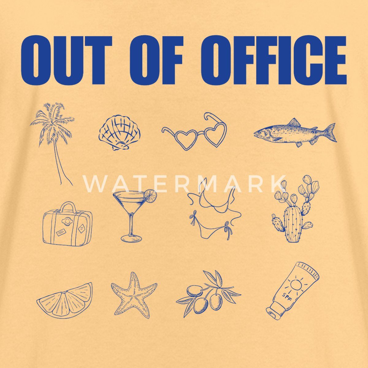 Spreadshirt T-Shirt Out of Office Print Urlaub Strandvibes Relaxed Fit Unisex T-Shirt (1-tlg)