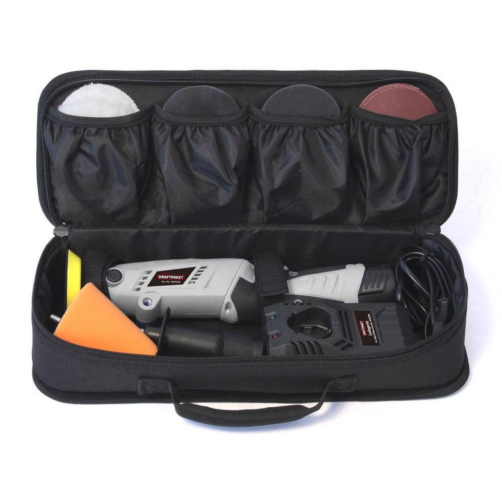 Dino KRAFTPAKET Polishing Machine The rotating housing opens up completely new possibilities 640256, Infinitely variable speed control, rechargeable via 230 V