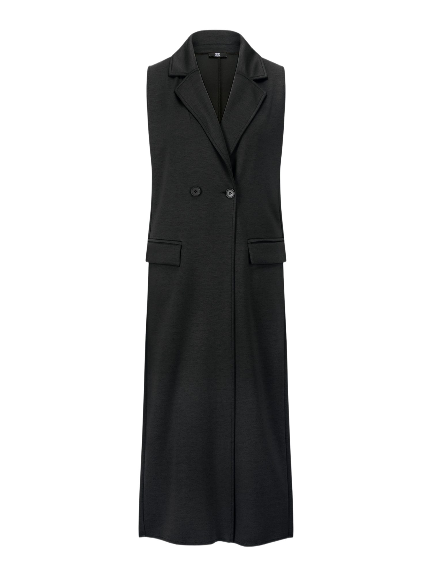 Riani Poncho schwarz,Casual,Viskose,Unifarben,Reverskragen,Ärmellos,Gerade