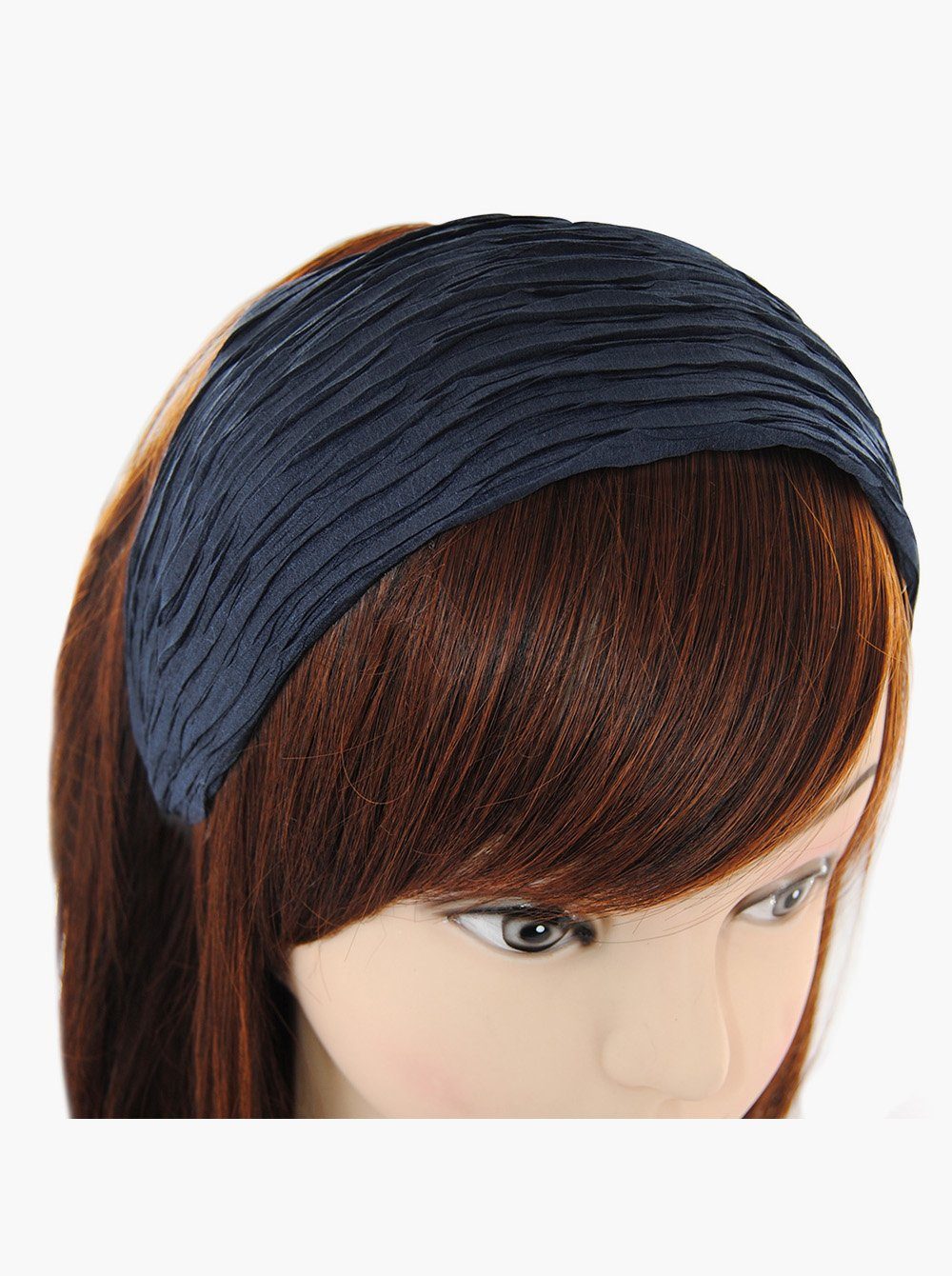 axy Haarreif Breiter Haarreif in Tuchoptik Wunderschön, Damen Breiter Haarreif (Plissierter Stoff) Haarband Haarreifen