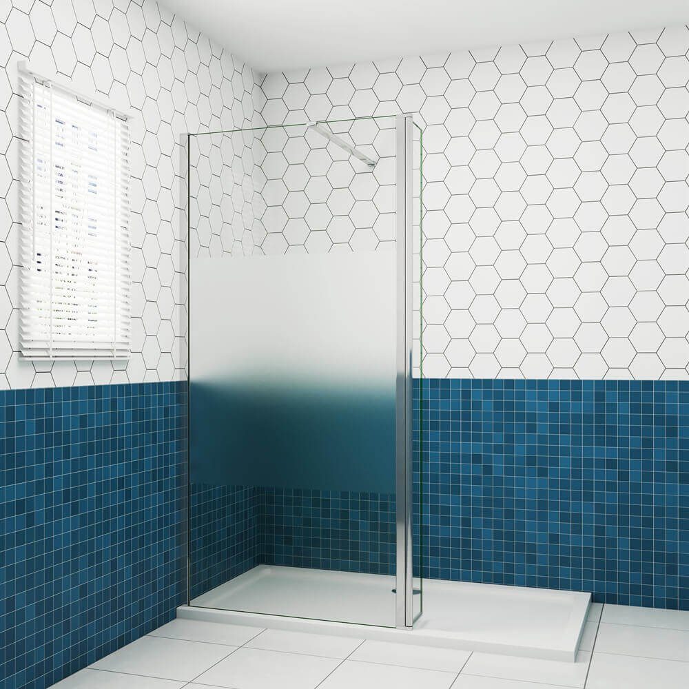 duschspa Duschwand 8mm Duschtrennwand mit Flipper-Panel Glaswand mit Milchs günstig online kaufen