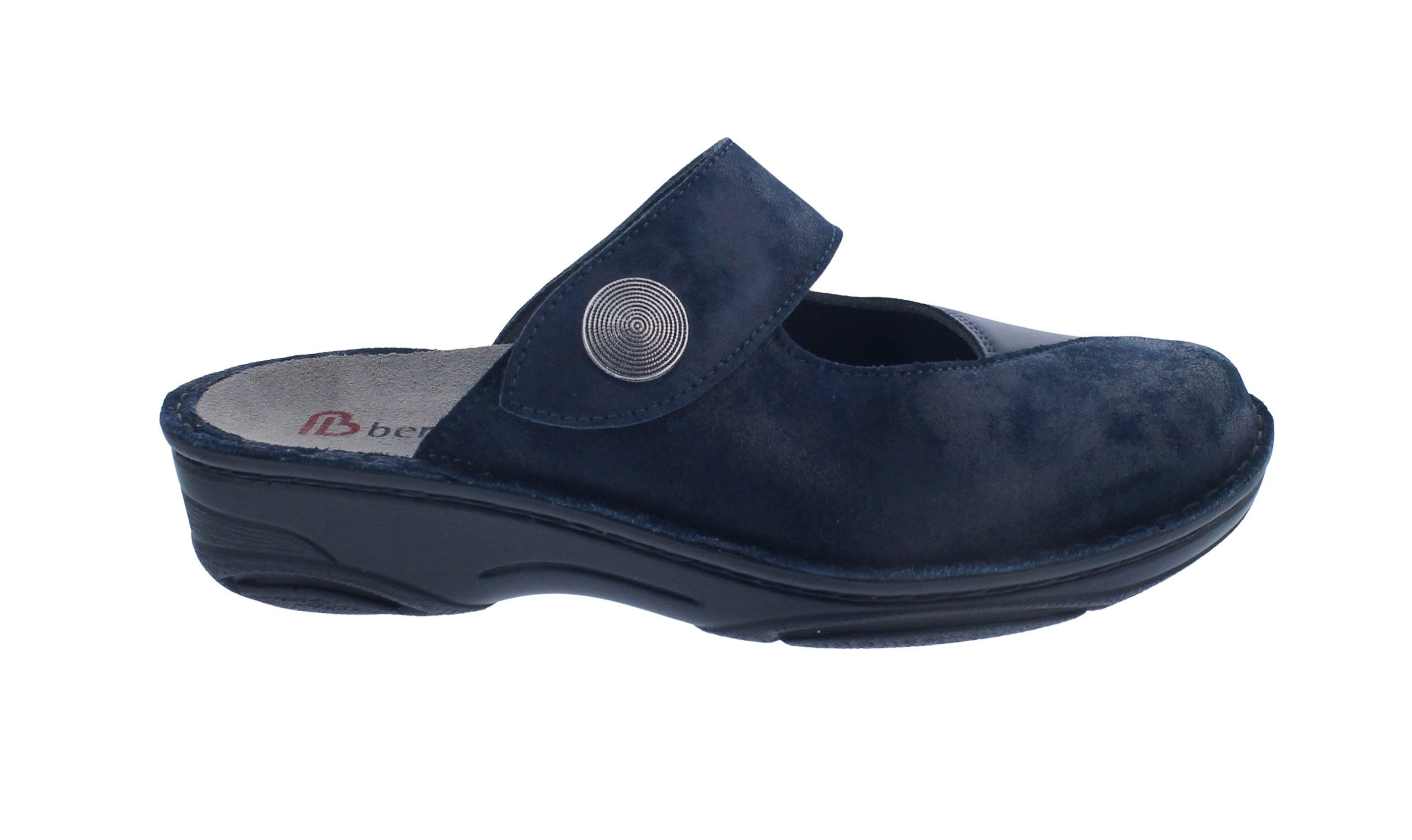 BERKEMANN Berkemann Heliane 3457-302, zenithblau Leder/ Stretch, Clog, Wechselfu Clog