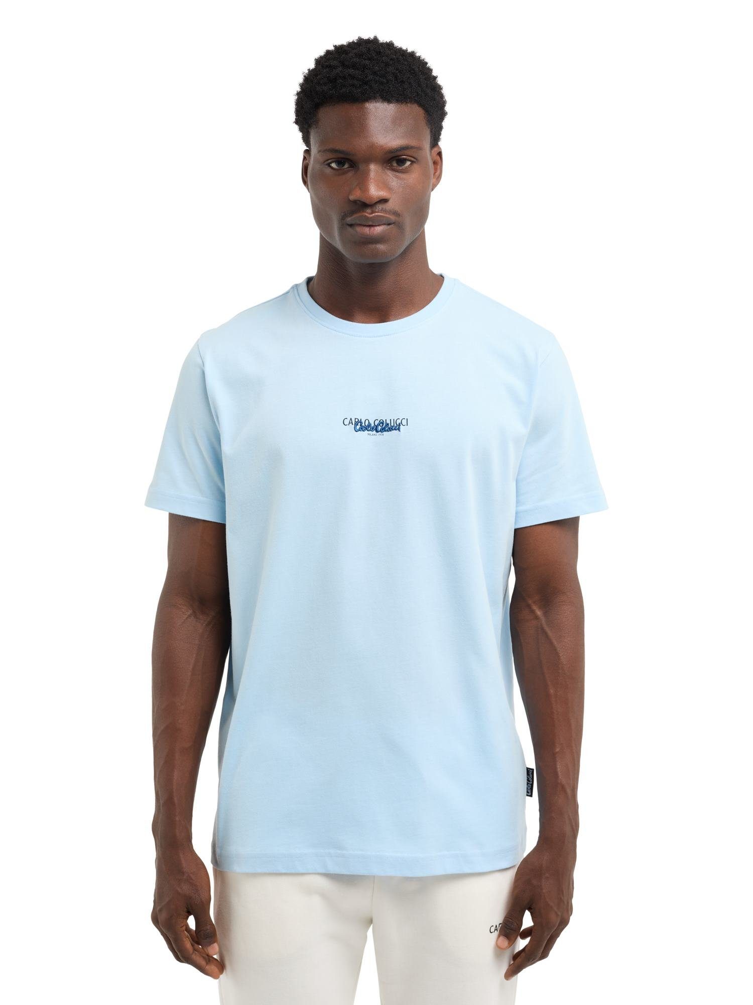 CARLO COLUCCI T-Shirt De Salvador Blau | T-Shirts