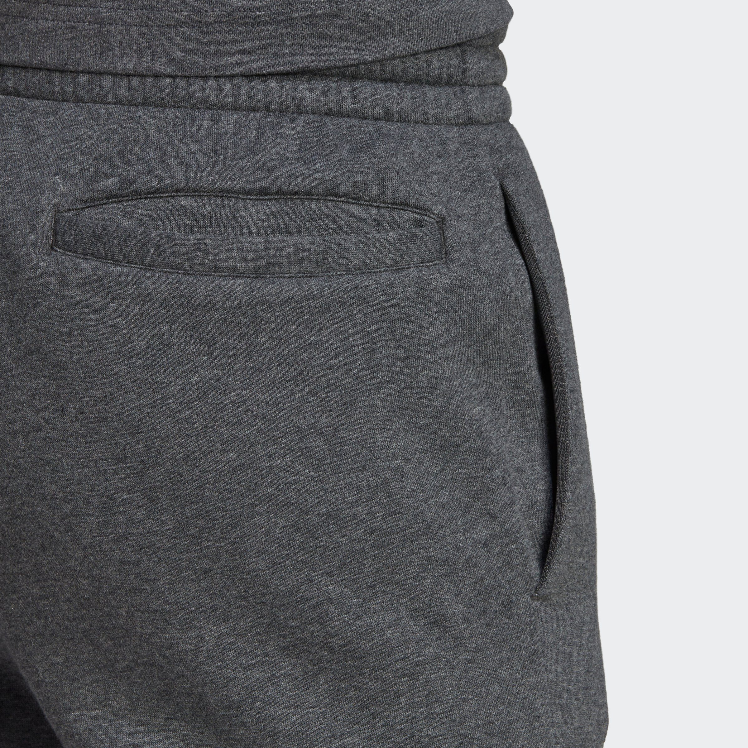 HOSE FLEECE Dark Sporthose (1-tlg) ESSENTIALS Heather Sportswear TAPERED adidas / Black REGULAR Grey