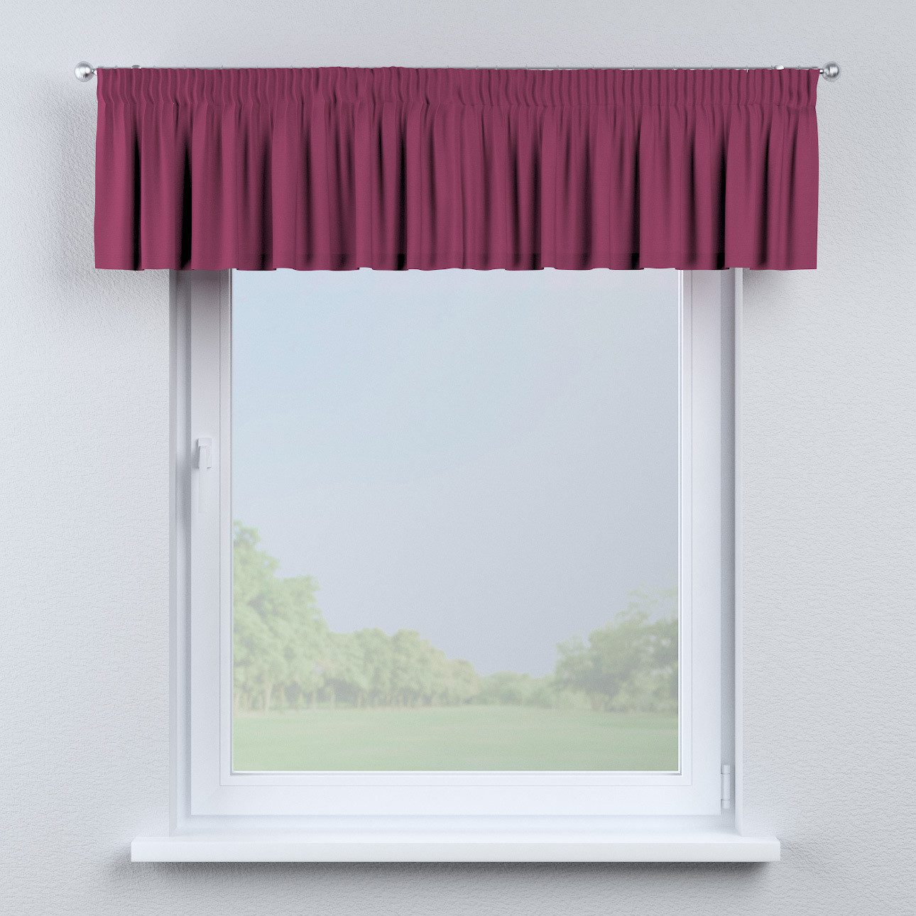 Kurzgardine mit Kräuselband, pflaume , 130 x 40 cm, Cotton Panama (702-32) günstig online kaufen