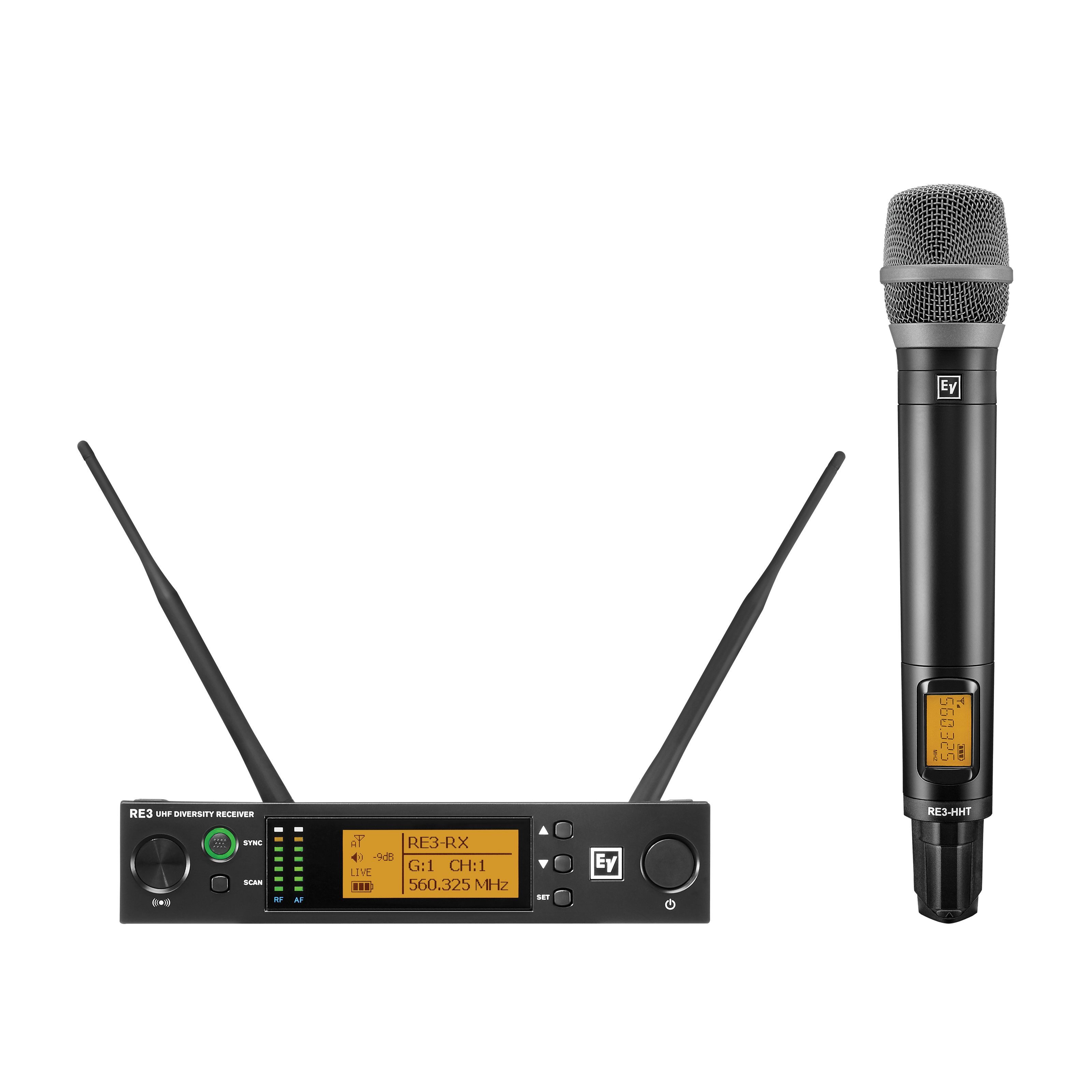 Electro Voice Mikrofon, RE3-RE520-8M 823-865MHz - Drahtlose Sendeanlage mit Handsender