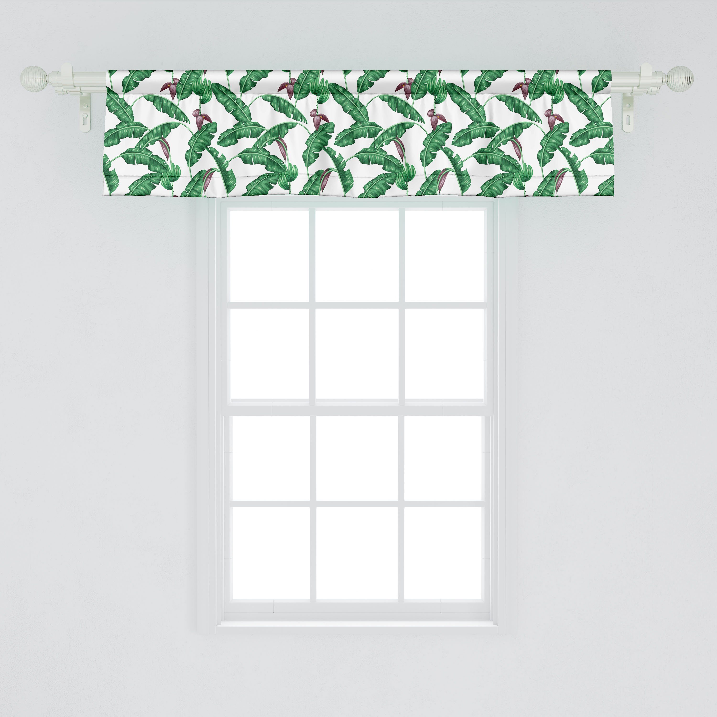 Blume Prinzessin Abakuhaus, mit Dekor Volant Stangentasche, für Scheibengardine im Vorhang Blatt Microfaser, Schlafzimmer Sommer Küche