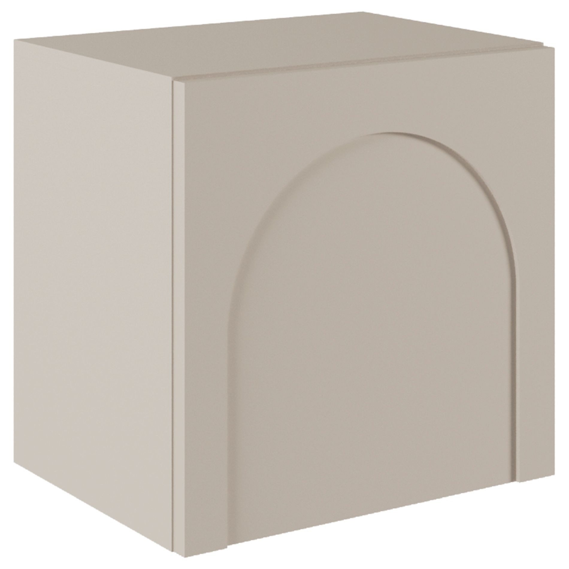 Selsey Nachttisch ARKADIA, Nachttisch in Kaschmirgrau, matte Oberfläche mit Bogenfront, 50 cm