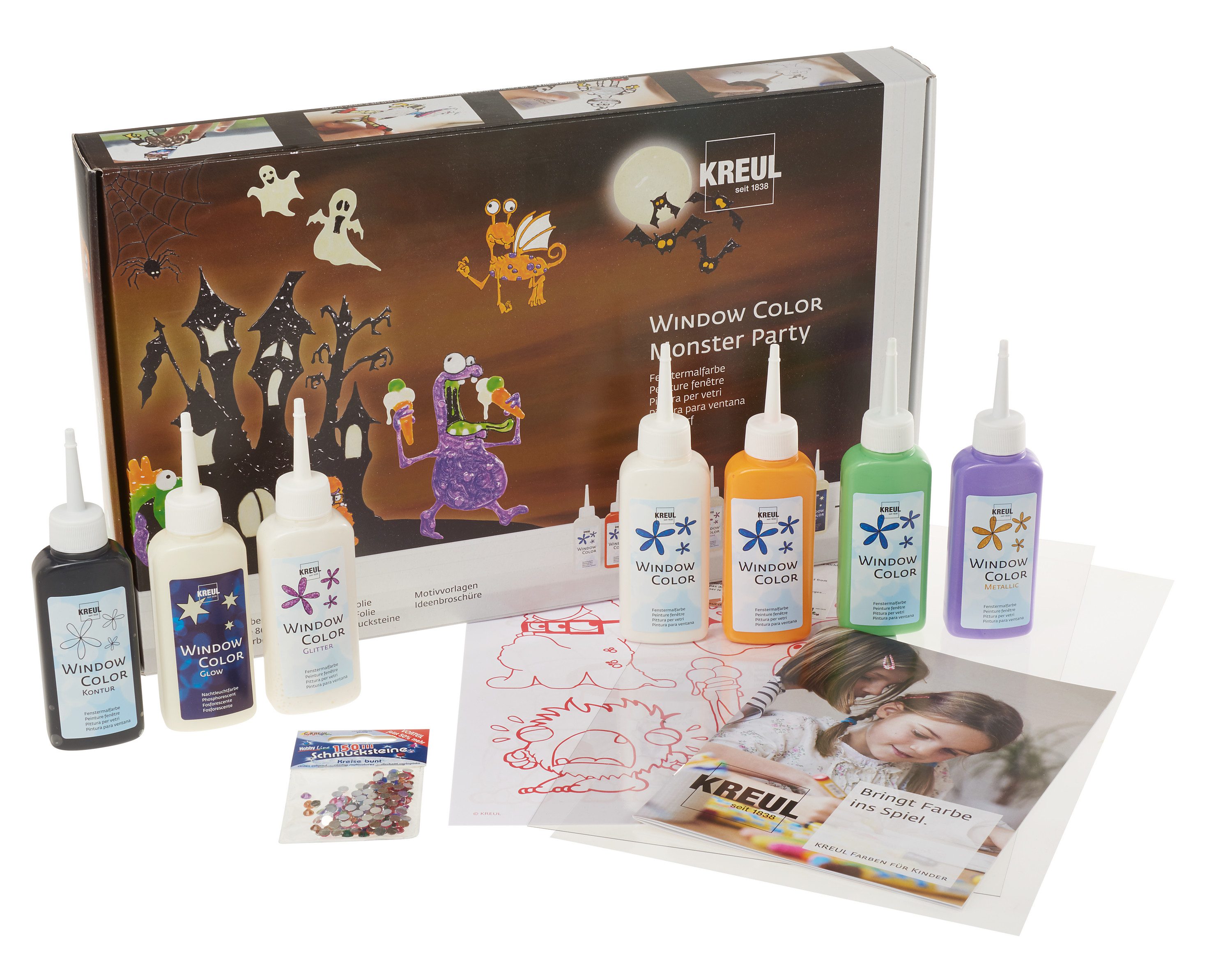 Kreul Fenstersticker Monster Party, Komplett-Set günstig online kaufen