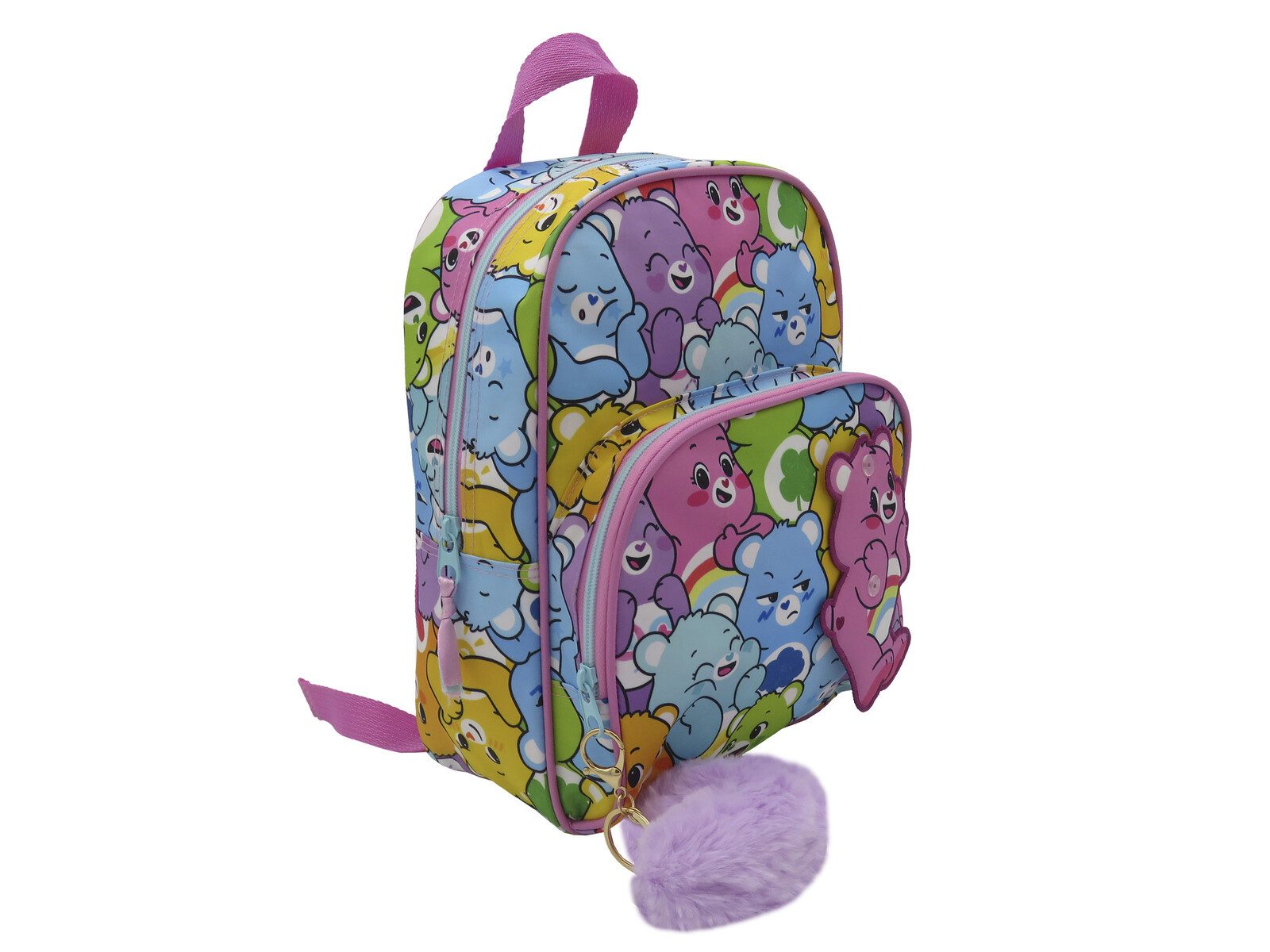 Glücksbärchis Kinderrucksack Kindergartenrucksack mit Fronttasche Hauptfach und Seitennetz
