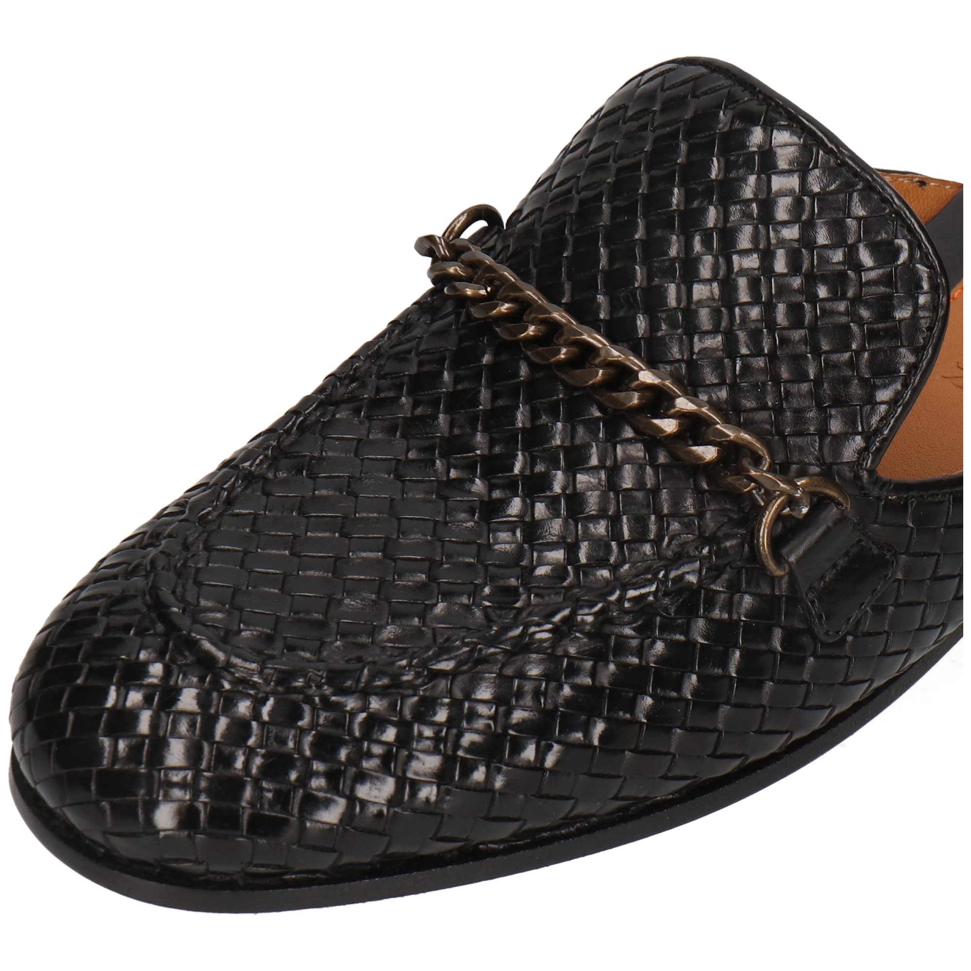 Melvin & Hamilton Scarlett 77 Leder-Geflochtene Schuhe für Damen Pantolette Flache Absätze, Echtes Leder, Vegetabile Gerbung, Von Hand geflochten