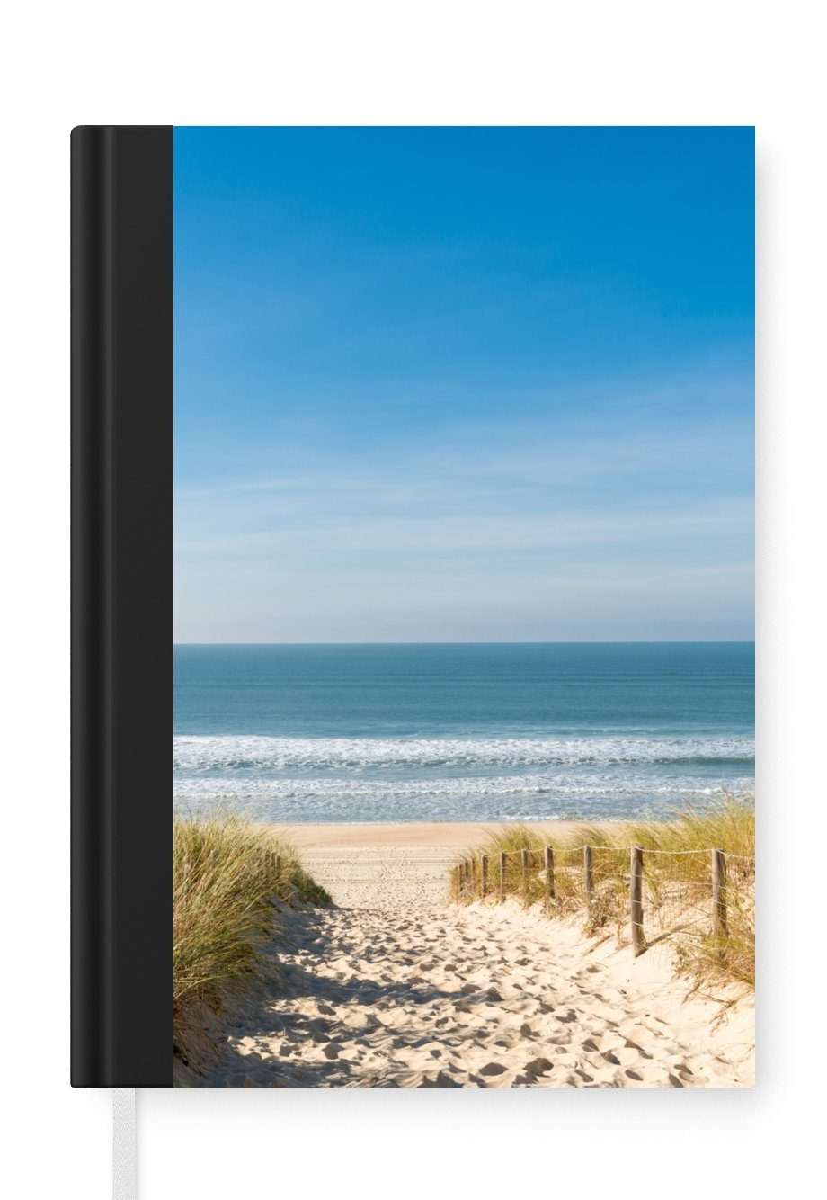 MuchoWow Notizbuch Strand - Meer - Düne - Sand - Sommer, Journal, Merkzettel, Tagebuch, Notizheft, A5, 98 Seiten, Haushaltsbuch