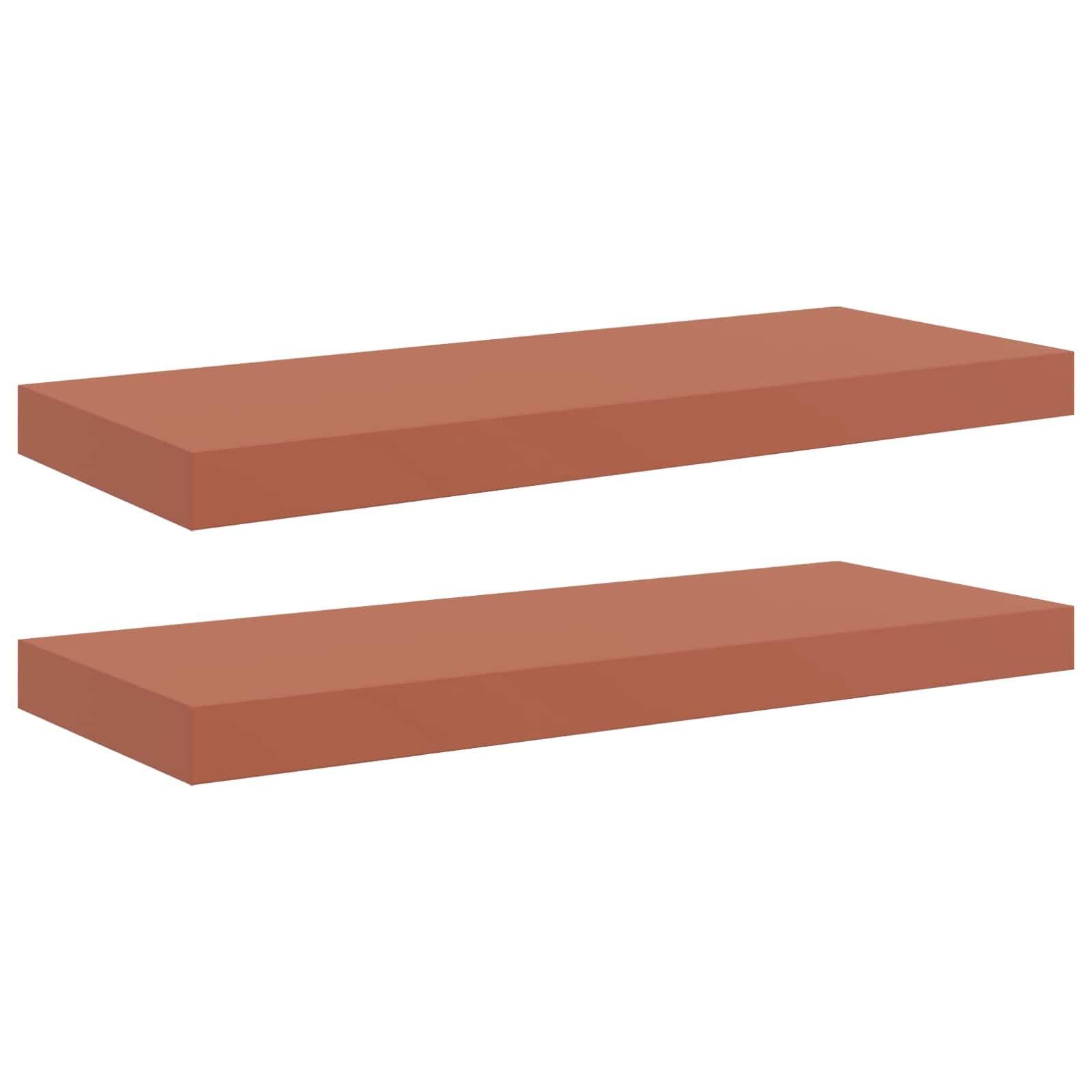 vidaXL Regal Wandregal 2 stk. Rot 60 x 23,5 x 3,8 cm Holzwerkstoff, 2-tlg.