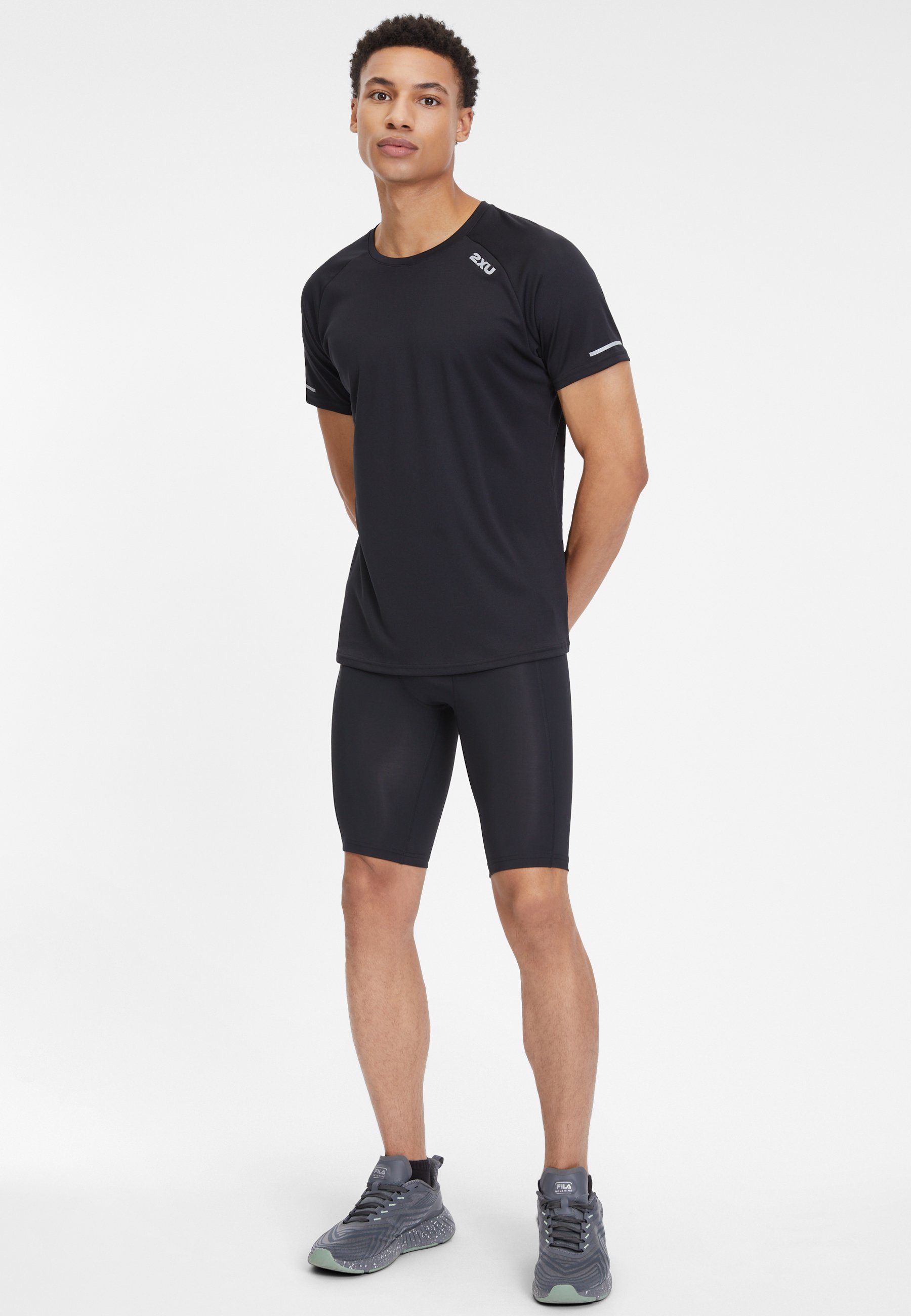 2xU Laufshorts Compression (1-tlg) black/nero Core