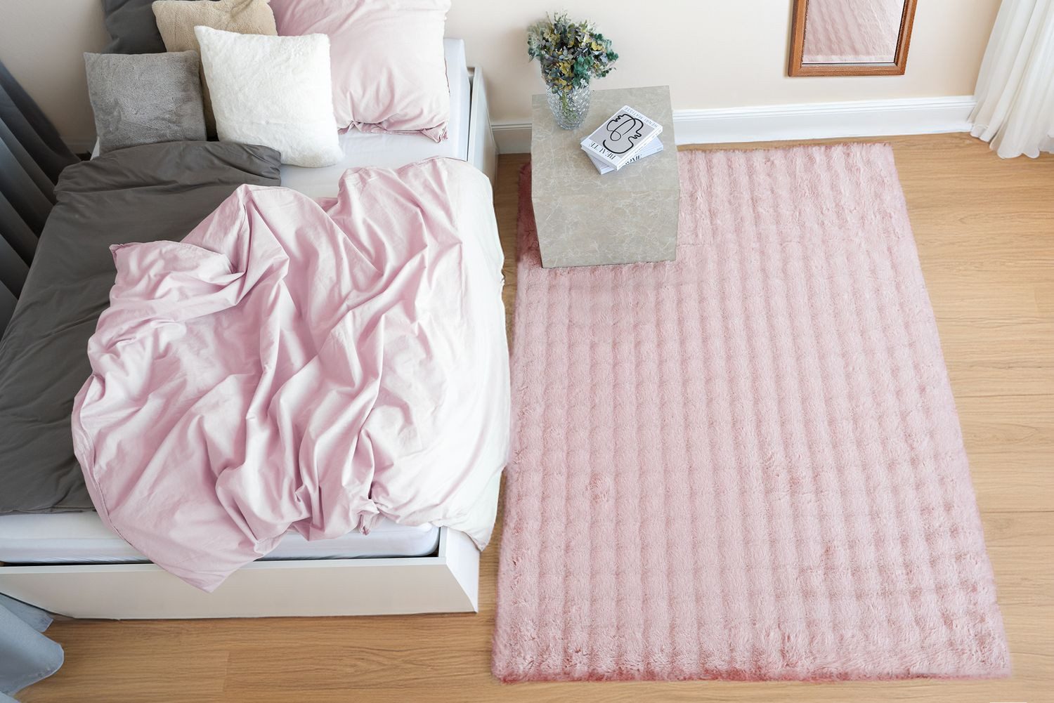 Teppich Boss Hochflor-Teppich Hochflor Teppich Helena 125 - Rosa, rechteckig, Höhe: 30 mm
