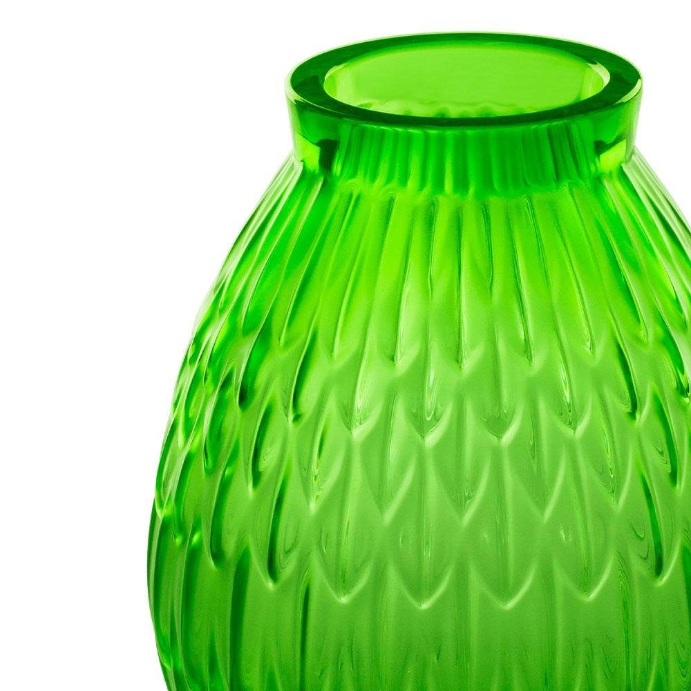 Vase Small Amazon Green Plumes Lalique Dekovase (14,7cm)