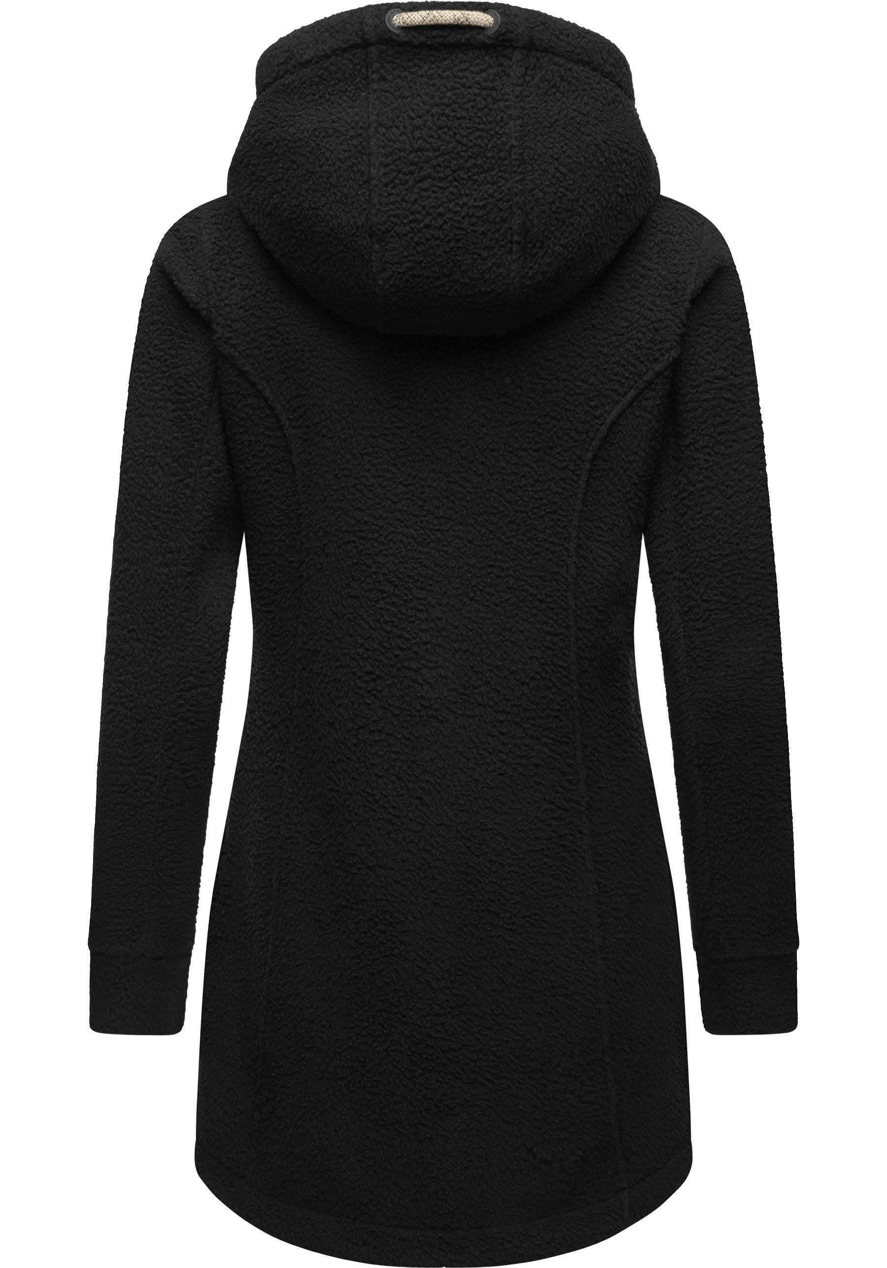 Ragwear Fellimitatmantel Letti Teddy-Fleece Kuschelig weicher Teddyfleece-Mantel