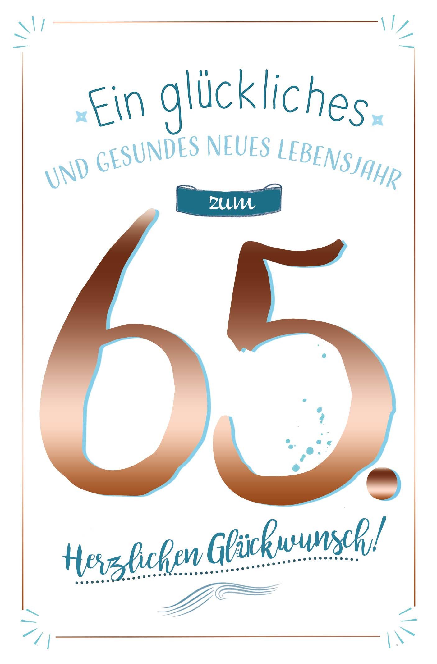 Skorpion Grußkarten 65. Geburtstag - Karte mit Umschlag - mit Kupferfolie
