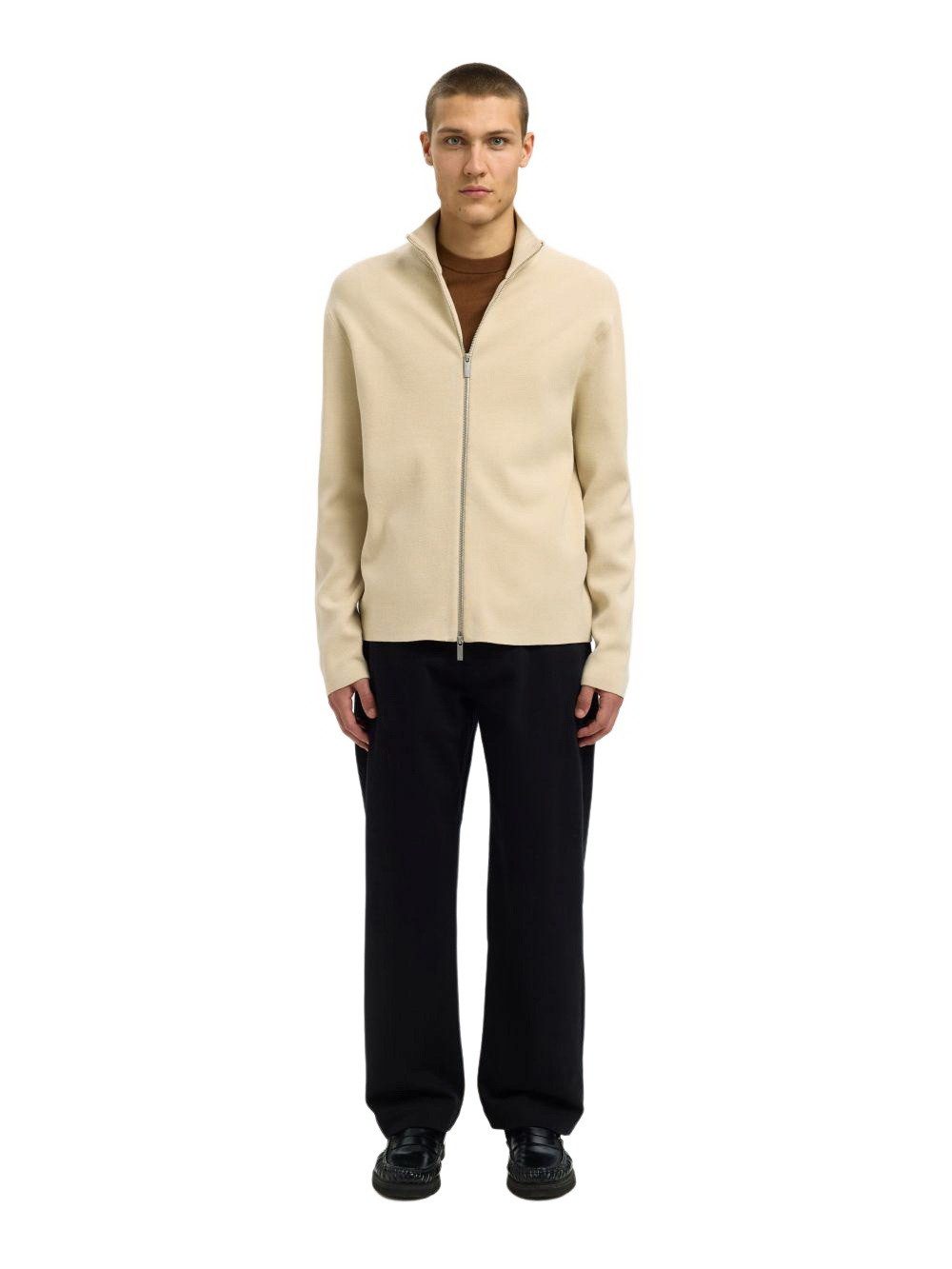 SELECTED HOMME Strickpullover SLHTELLER FN RELAXED ZIP CARDIGAN aus Viskosemix