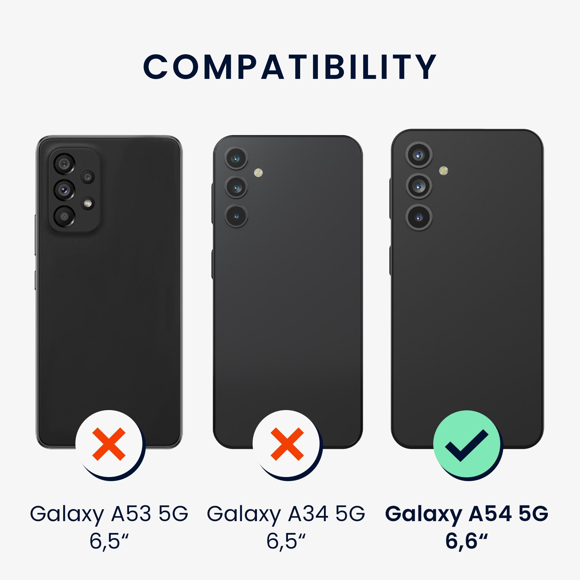 kwmobile Handyhülle Handyhülle für Samsung Galaxy A54 5G Hülle, gummierte Handy Silikon Case - Schutzhülle Cover