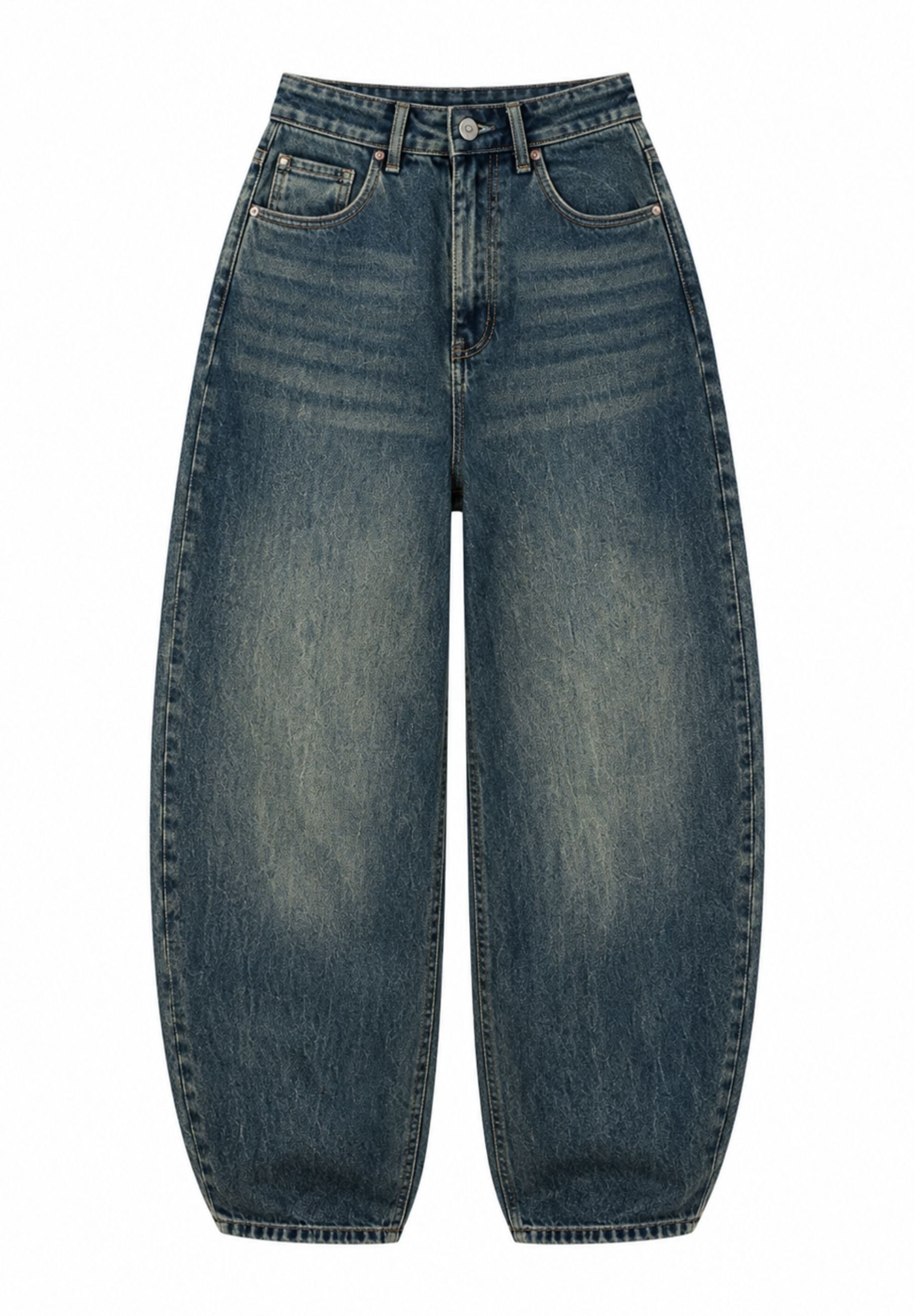 Elara High-waist-Jeans — Damen Balloon Jeans mit High Waist im modernen Barrel Leg Look