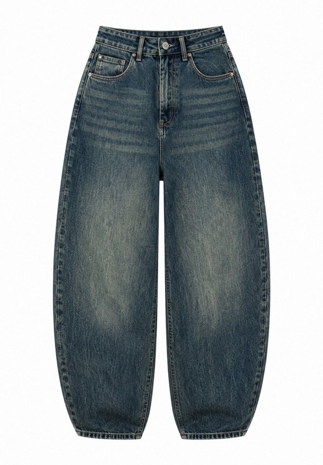 Elara High-waist-Jeans Barrel Fit