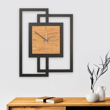 Kreative Feder Wanduhr Design-Wanduhr „Modern Style“ aus Holz (ohne Ticken; Funk- oder Quarzuhrwerk; elegant, außergewöhnlich, modern)
