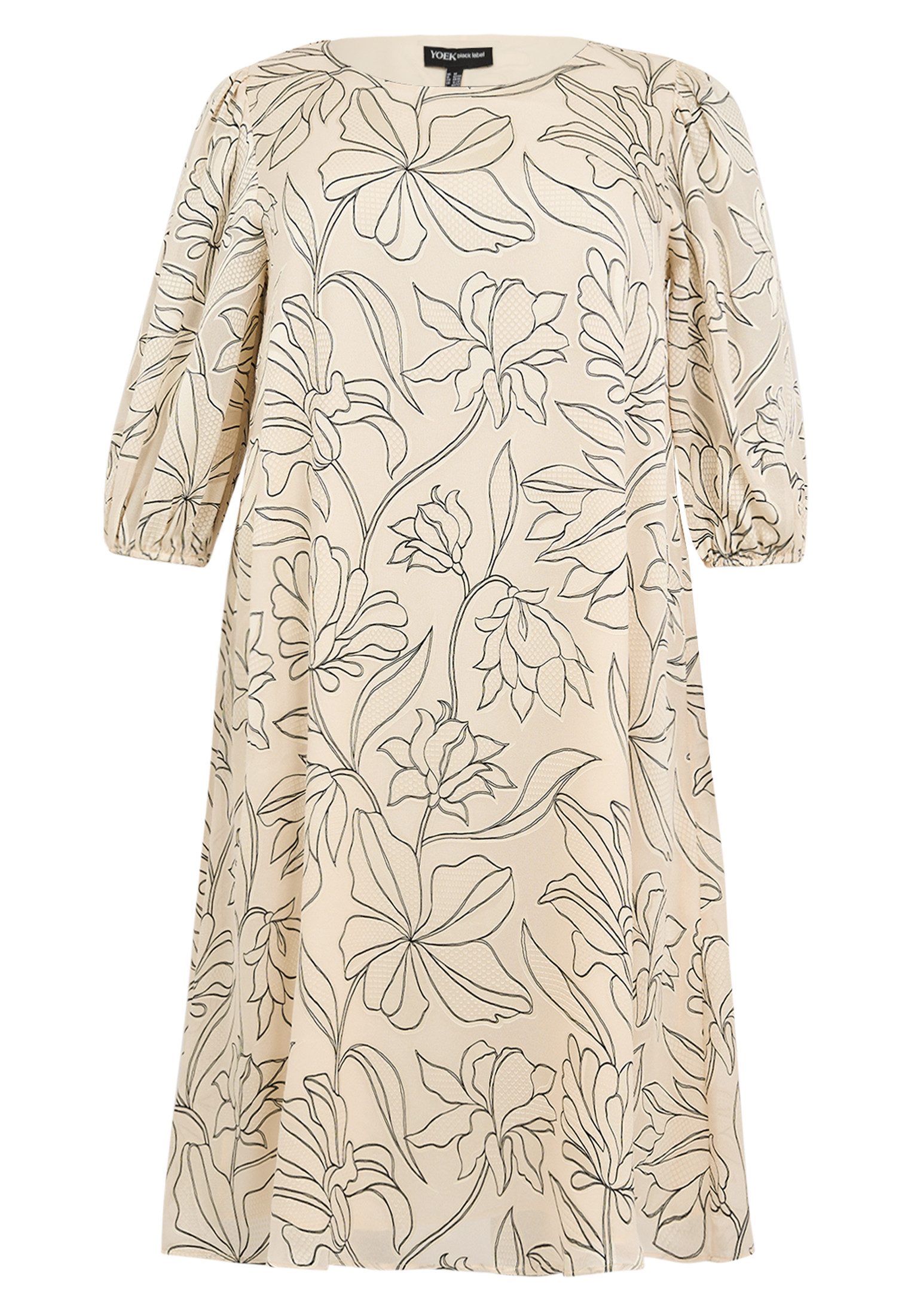 A-Linien-Kleid Damen Kleid mit Druck