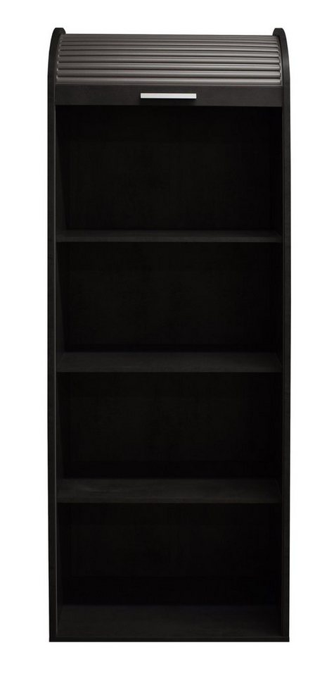 möbelando Jalousieschrank Jalousieschrank (BxHxT: 69x192x44 cm) in  schwarzstahl / graphit mit 2 Einlegeböden