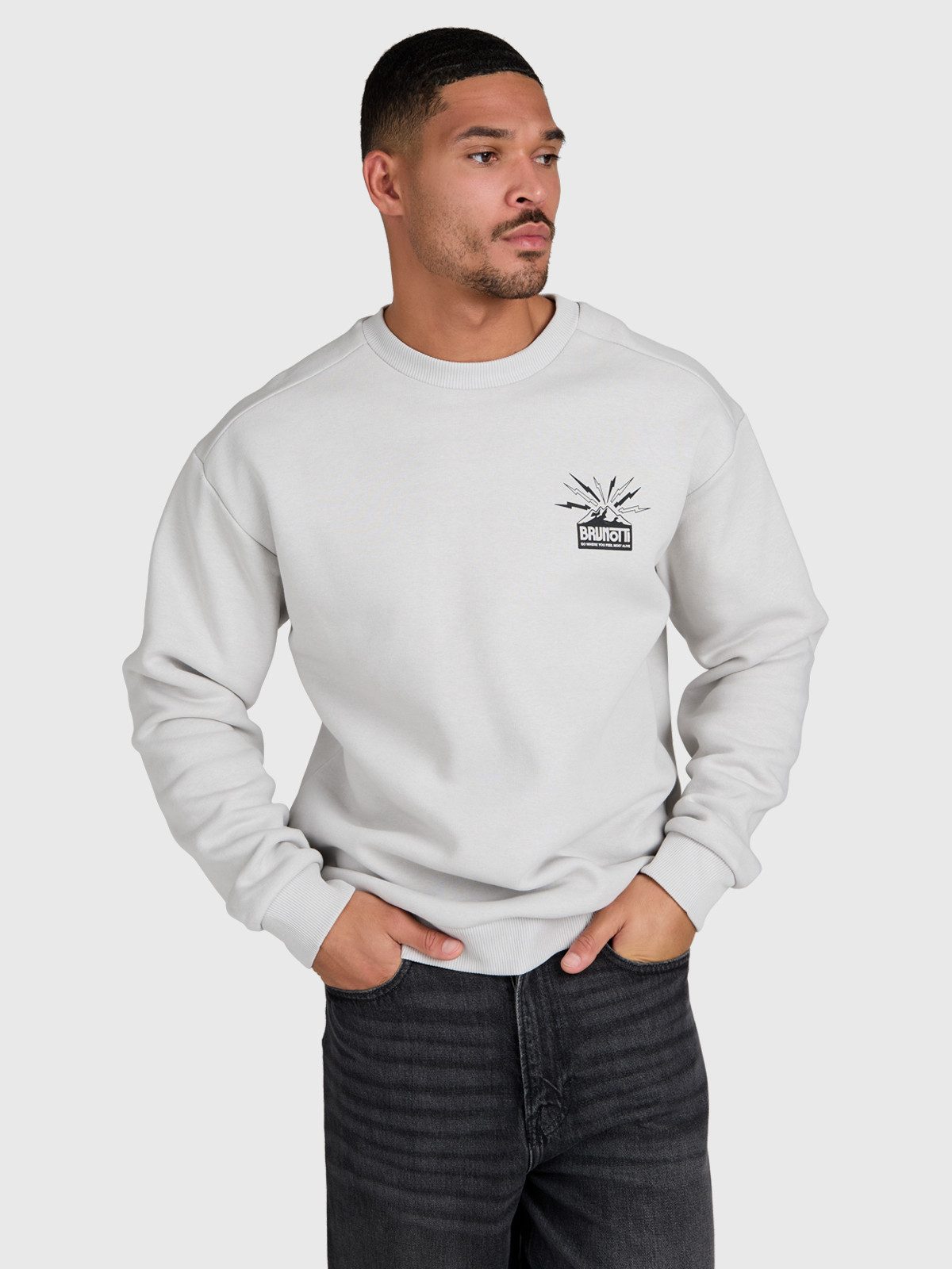 Brunotti Sweatshirt Naldo Men Sweater SOFT GREY