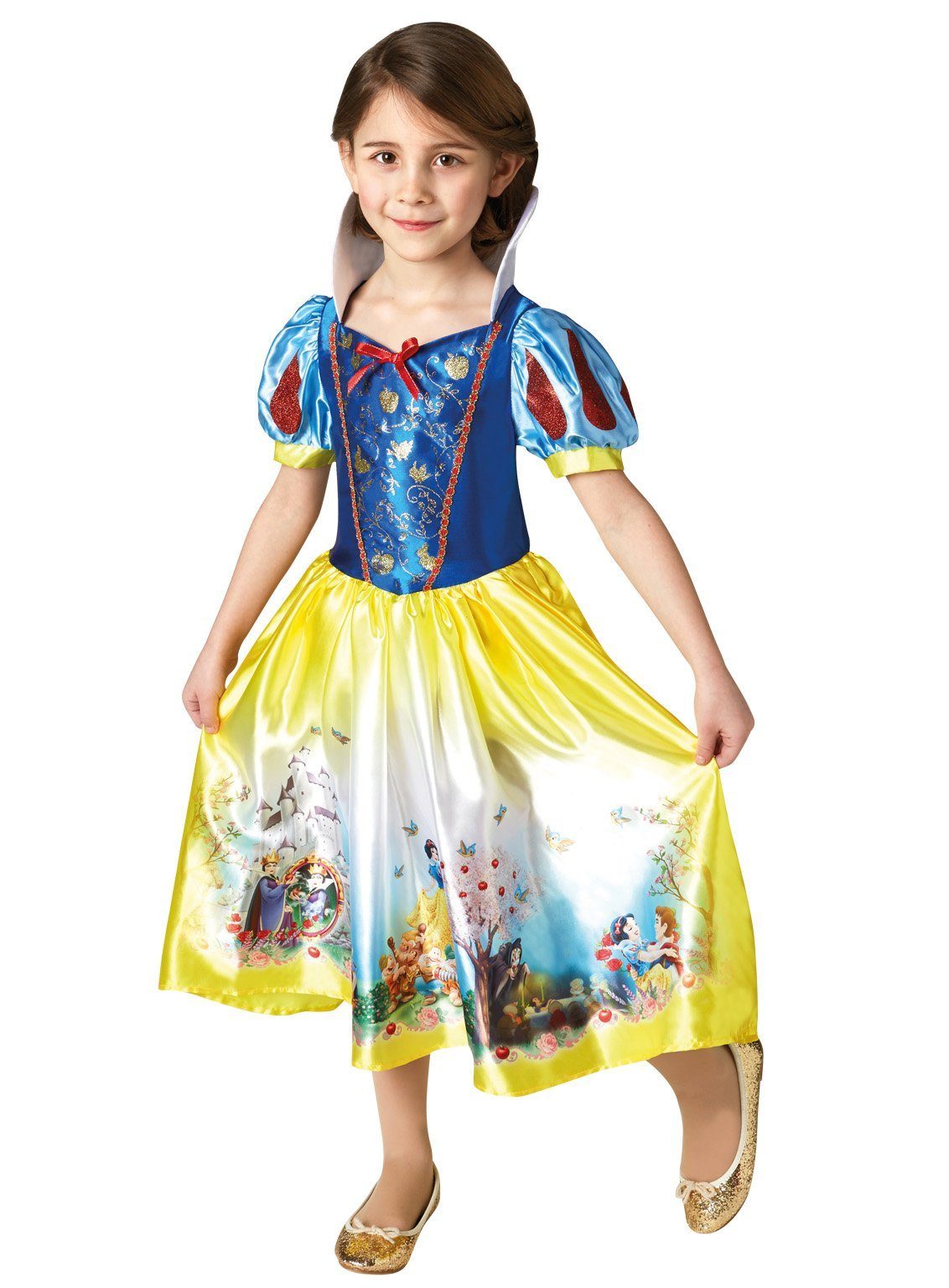 Rubie´s Prinzessin-Kostüm Disney Prinzessin Schneewittchen Dream Kinderkostü, Traumhaftes Prinzessinnenkleid mit Szenen aus dem Disney-Spielfilm