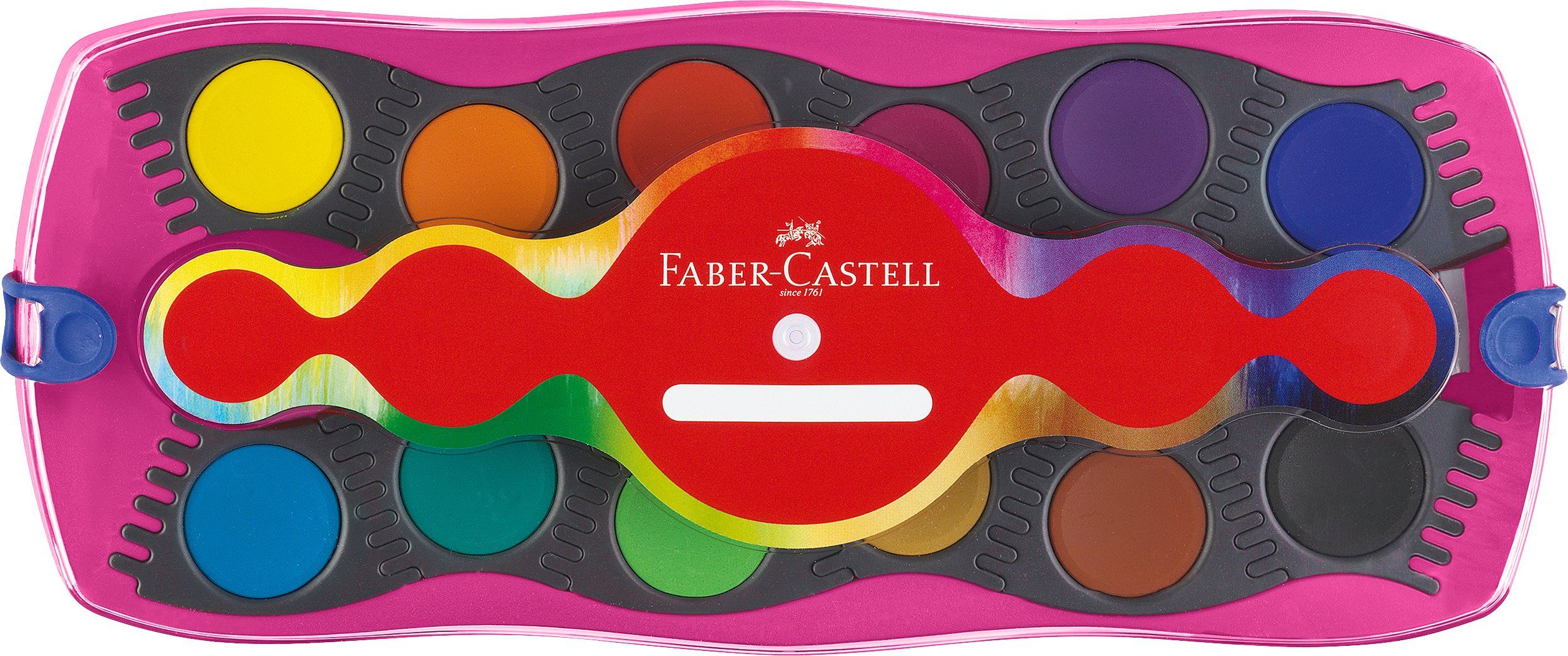 Faber-Castell Farbkasten Wasserfarbkasten Connector Einhorn Edition mit 12 Farben