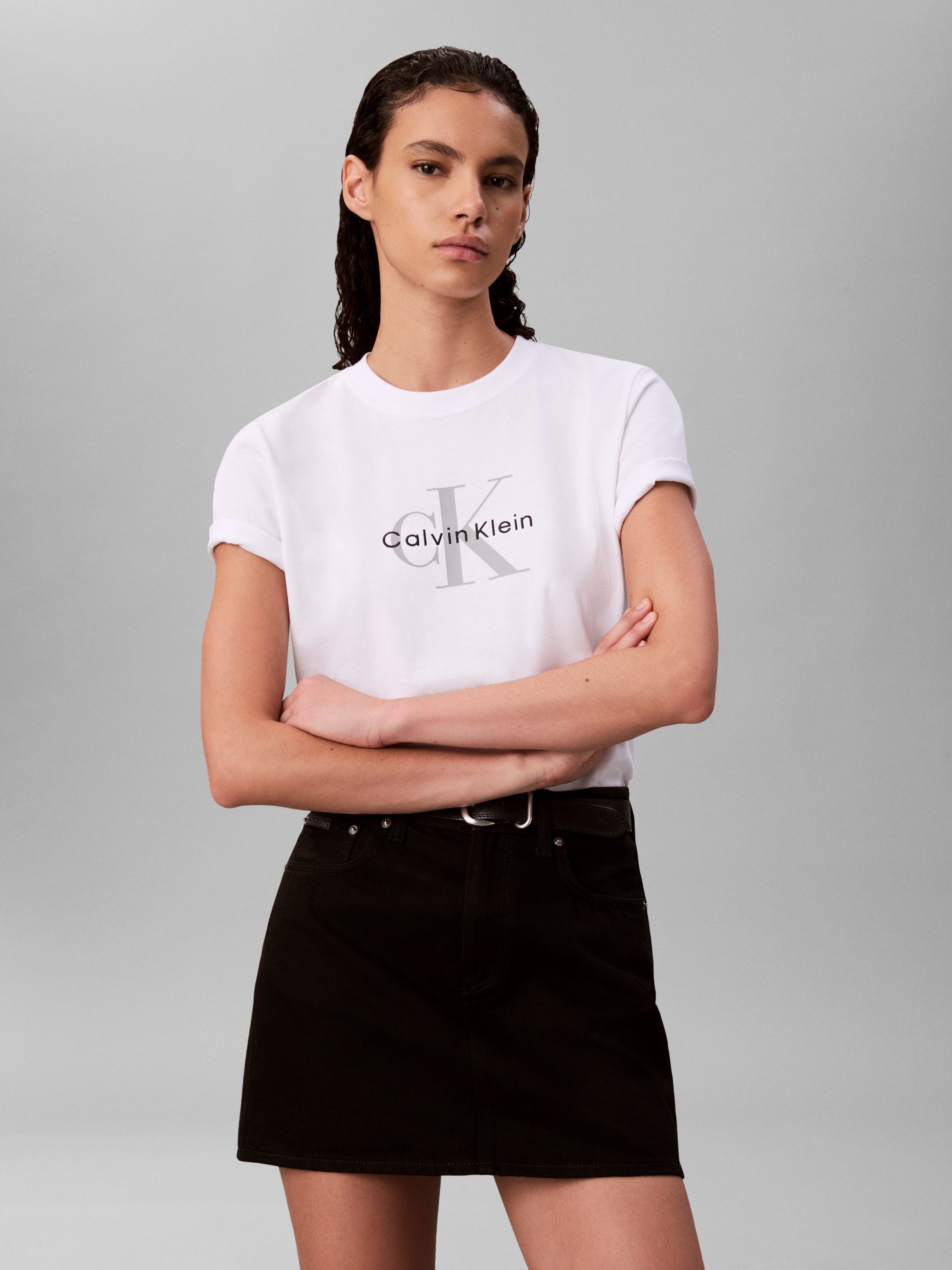 Calvin Klein Jeans T-Shirt HERO SS CLASSIC MONOLOGO CNECK T, Logoschriftzug