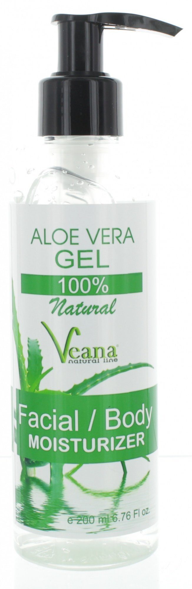 100% Sonnenbrand, natural Gesichtsgel (200ml), Aloe Entzündungen Vera Gel Veana