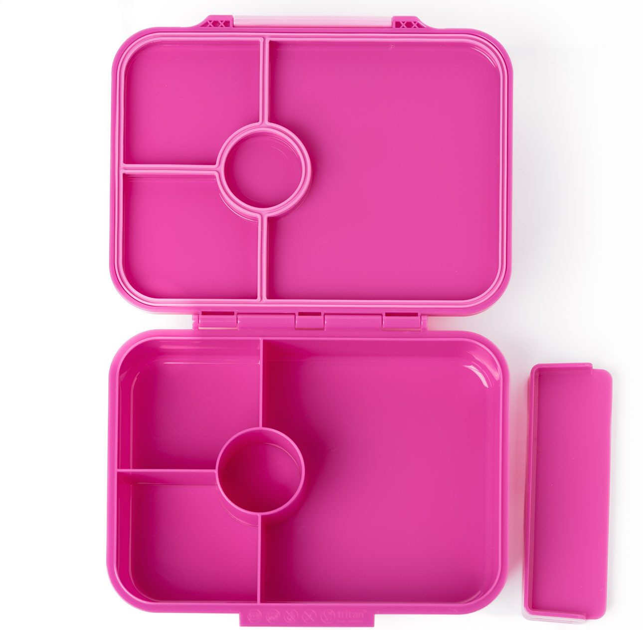 LEKKABOX Lunchbox Bentobox Brotdose, 4 Fächer - Kinder Vesperdose Brotbüchse Brotbox, Für feuchte Lebensmittel auslaufsicher, inkl. extra Trenner