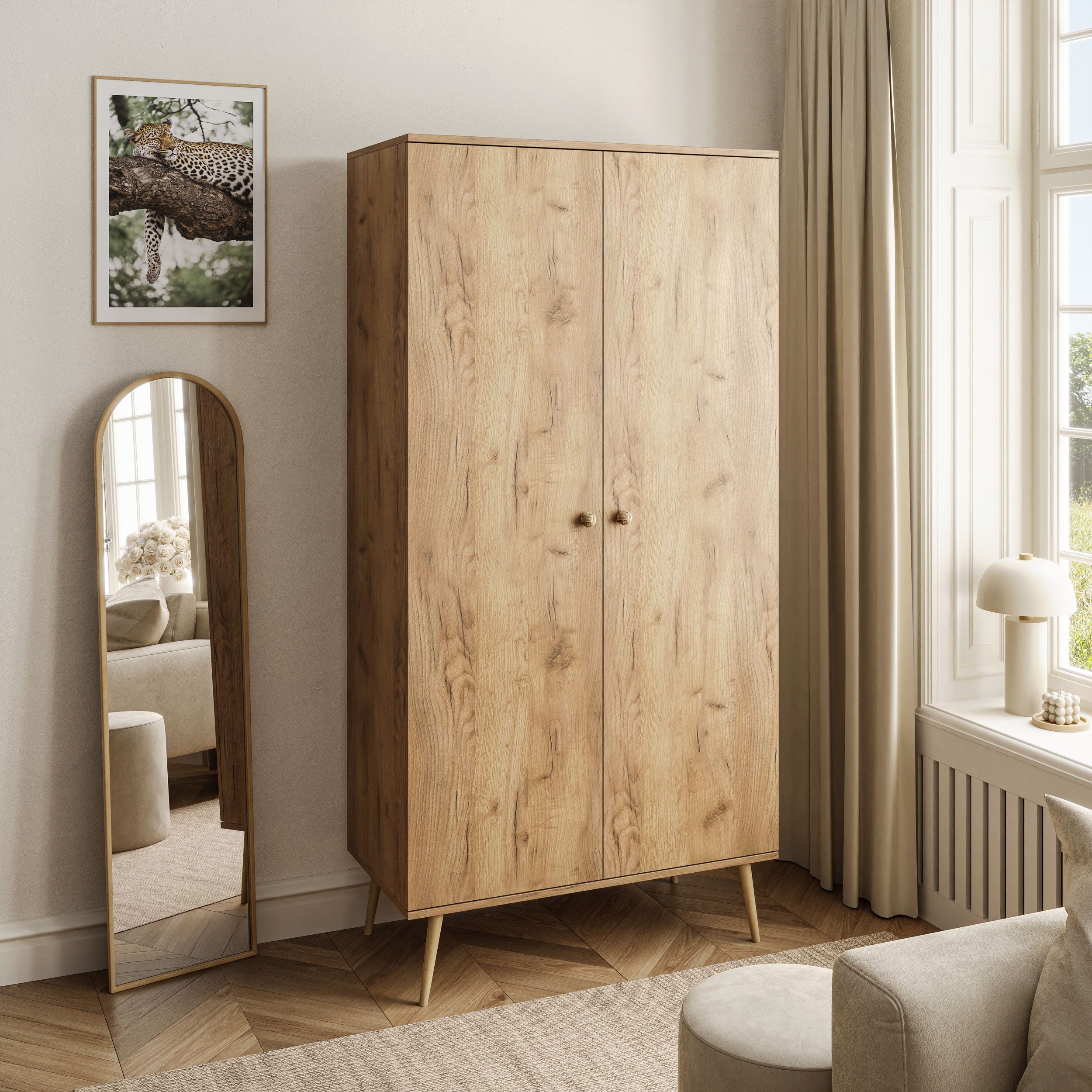 Lookway Kleiderschrank HARMONY zweitüriger Schrank mit Kleiderstange günstig online kaufen