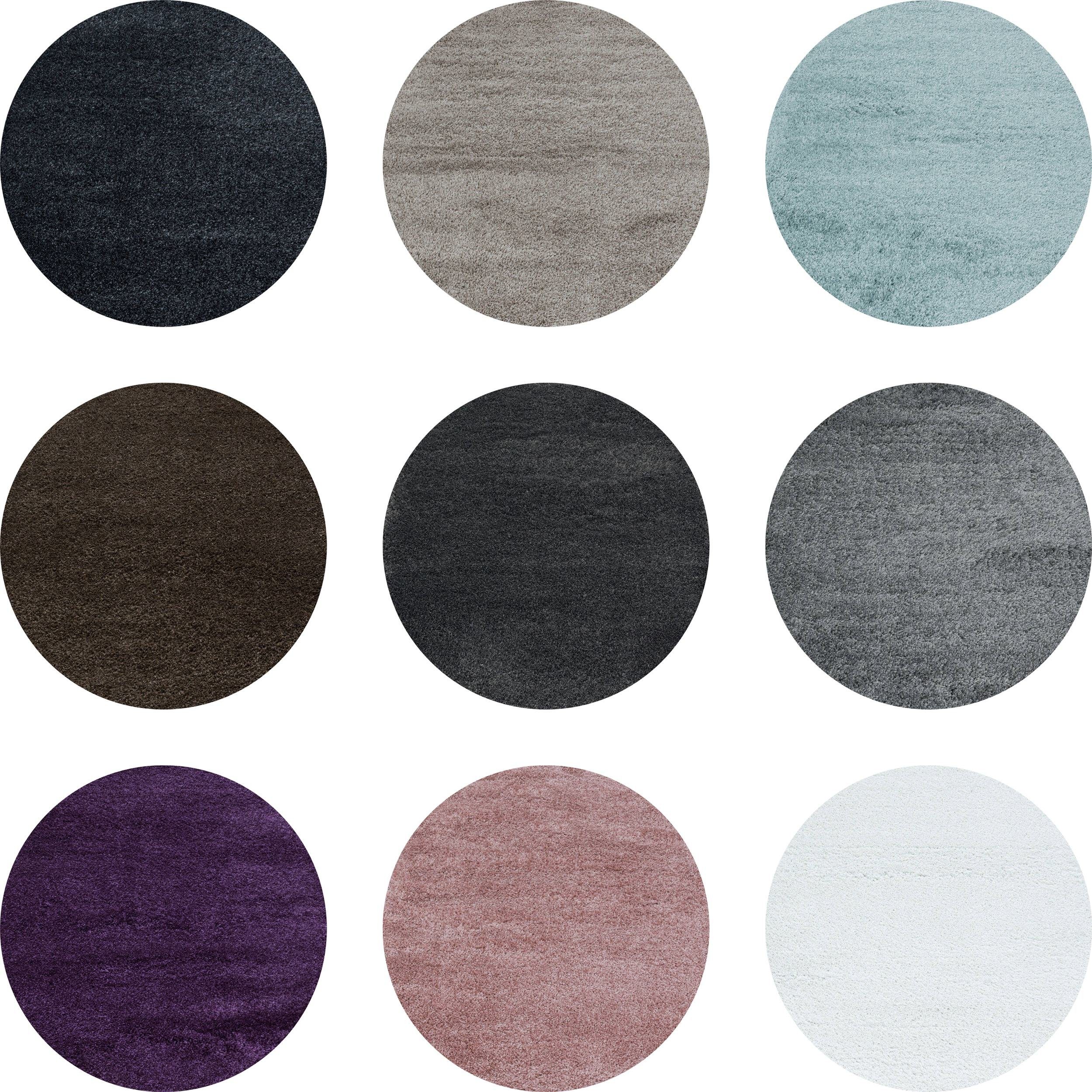 Homtex Hochflor-Teppich, Ø 80 cm Rund, Runder Hochflor-Teppich – Weich, Fla günstig online kaufen