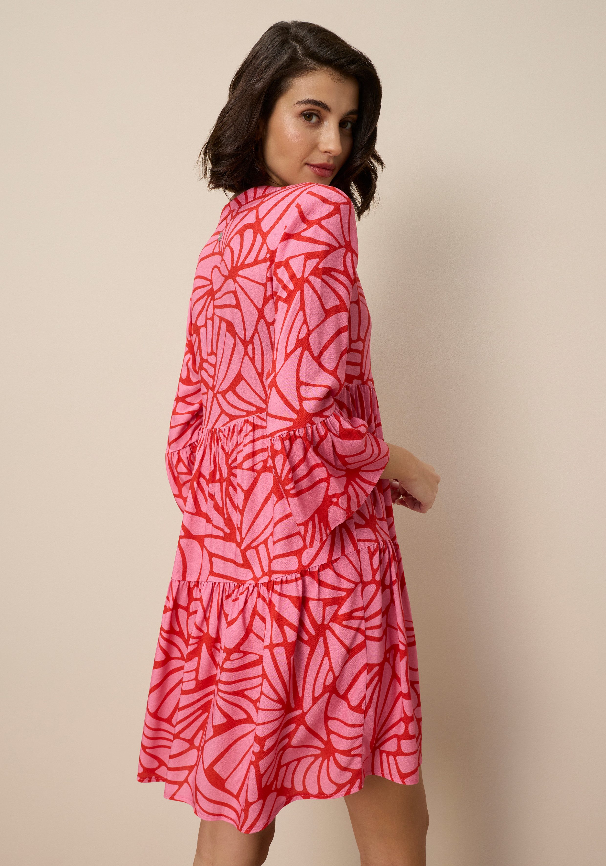 Tamaris Sommerkleid aus Viskose, für Frühling und Sommer, Mini-Länge