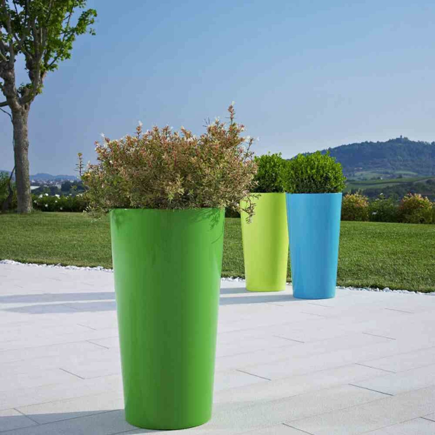 euro3plast Pflanzkübel Pflanztopf TUIT 33 cm taupe