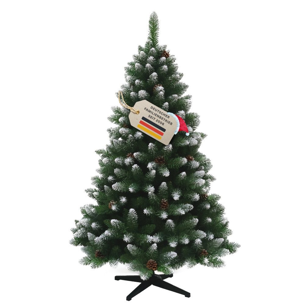 RS Trade Künstlicher Weihnachtsbaum Weihnachtsbaum „Schneebaum“ PVC 15013