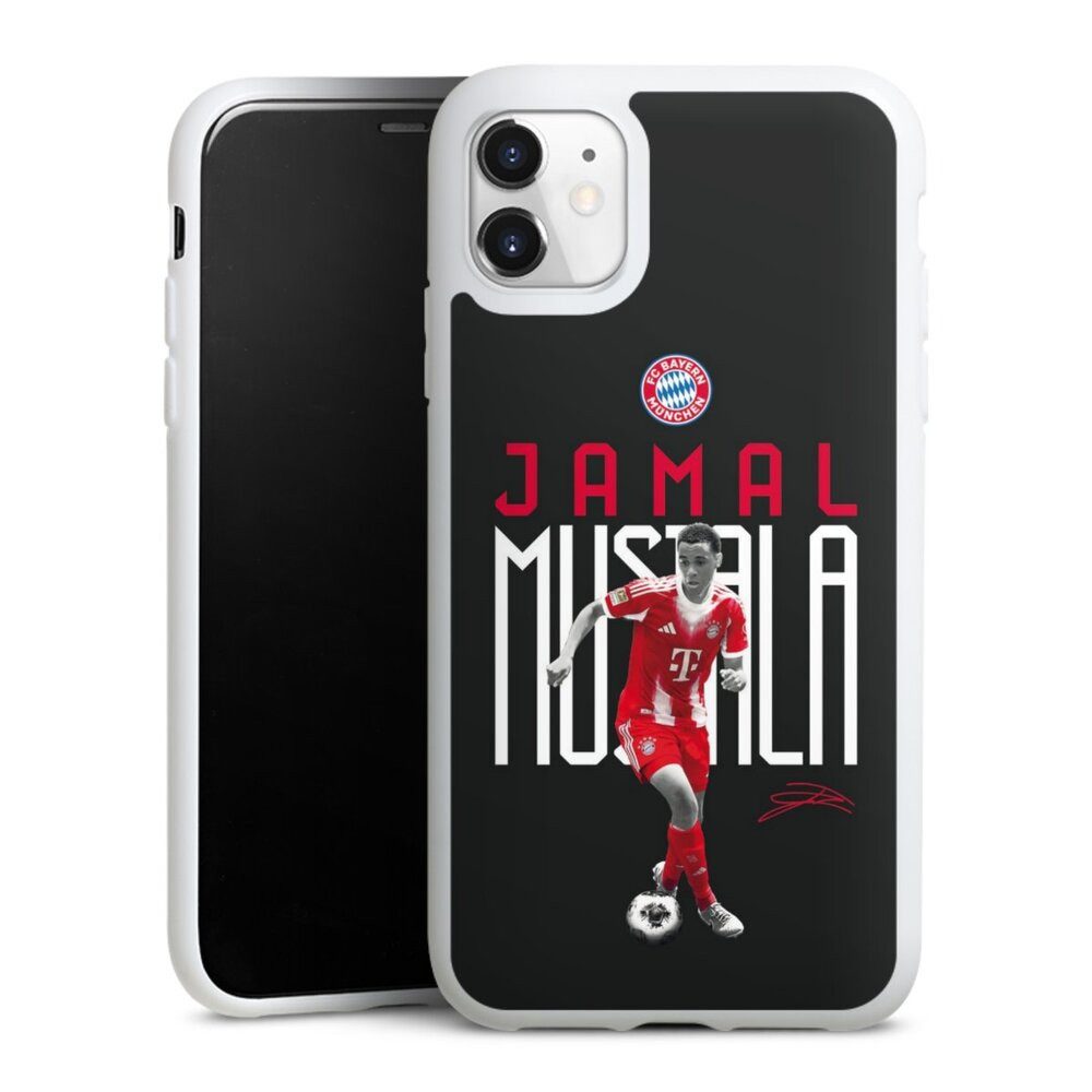 DeinDesign Handyhülle FC Bayern München Jamal Musiala Offizielles Lizenzprodukt, Apple iPhone 11 Silikon Hülle Bumper Case Handy Schutzhülle