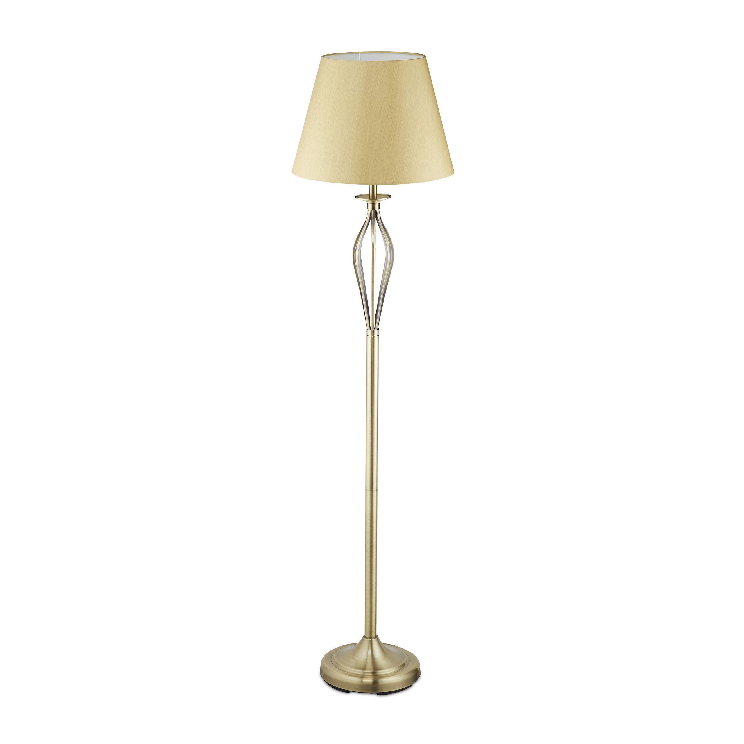 relaxdays Stehlampe Schirmlampe Antik, gold günstig online kaufen