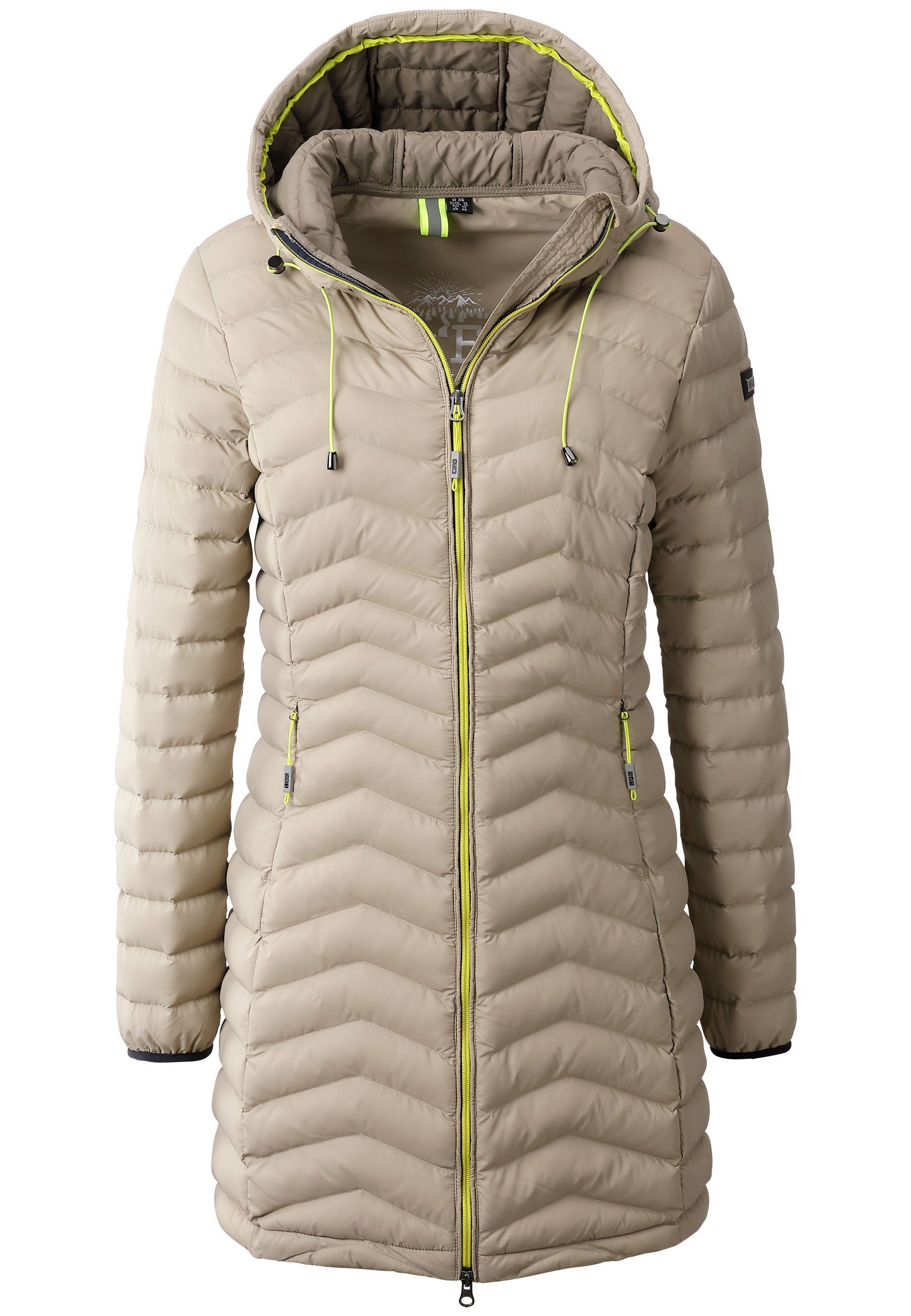 Kapuze mit LPO Steppjacke naturweiss Tamina Wattierte Stepp-parka -