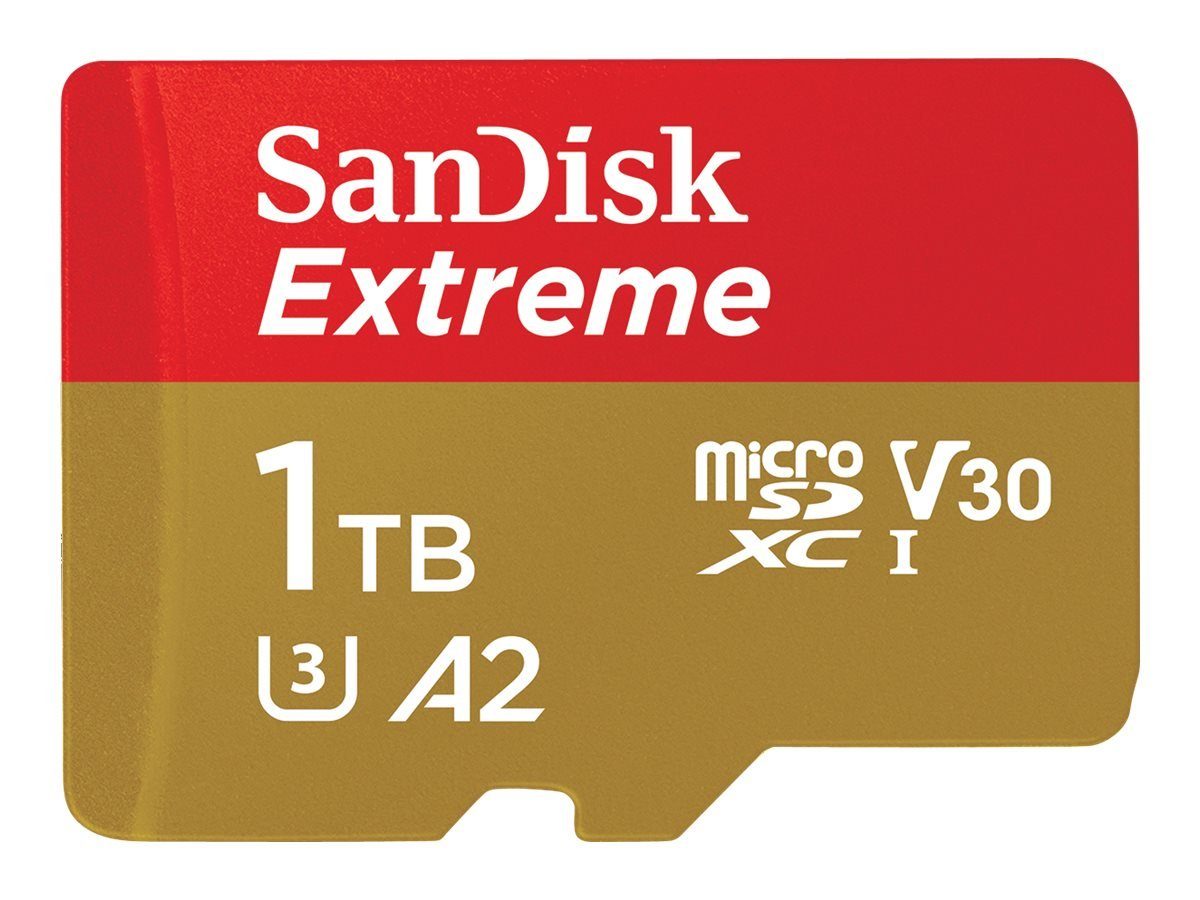 SANDISK Extreme 1TB microSDXC Speicherkarte Kit (2022) bis 190 MB/s,C1 Micro SD-Karte
