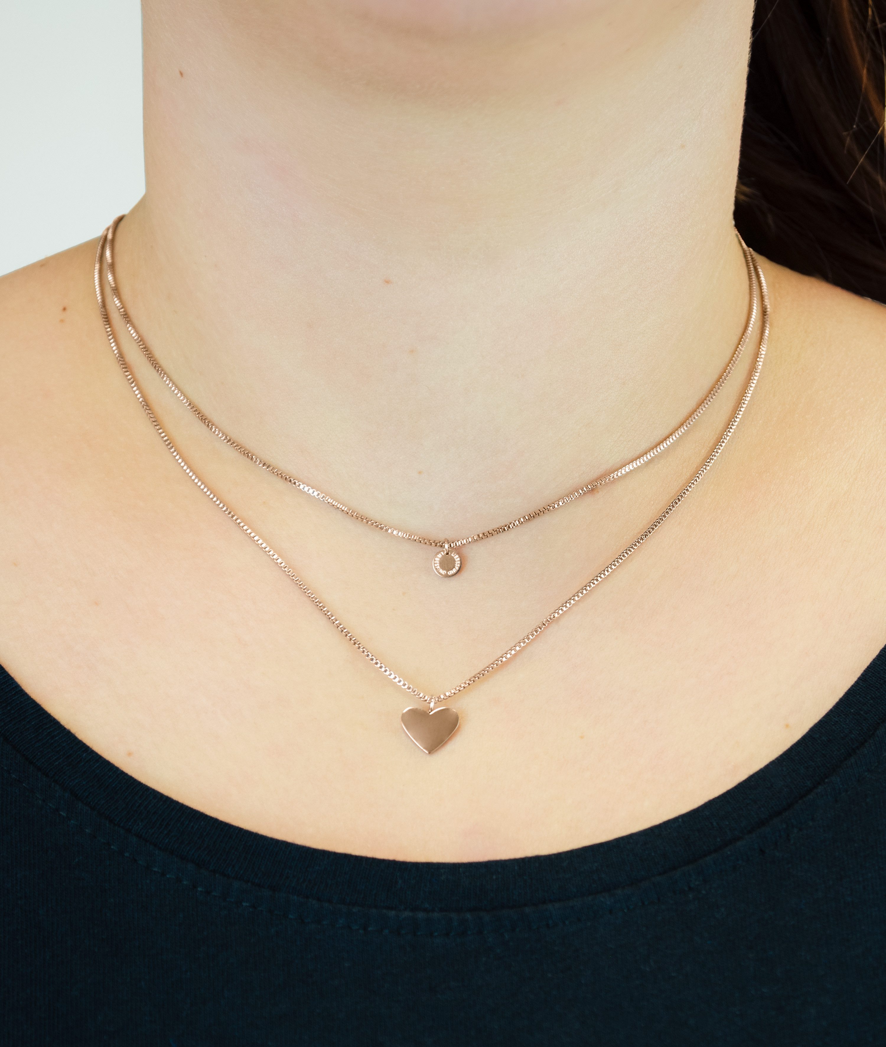Liebeskind Berlin Kette mit Anhänger Schmuck Edelstahl Layered Love Herz