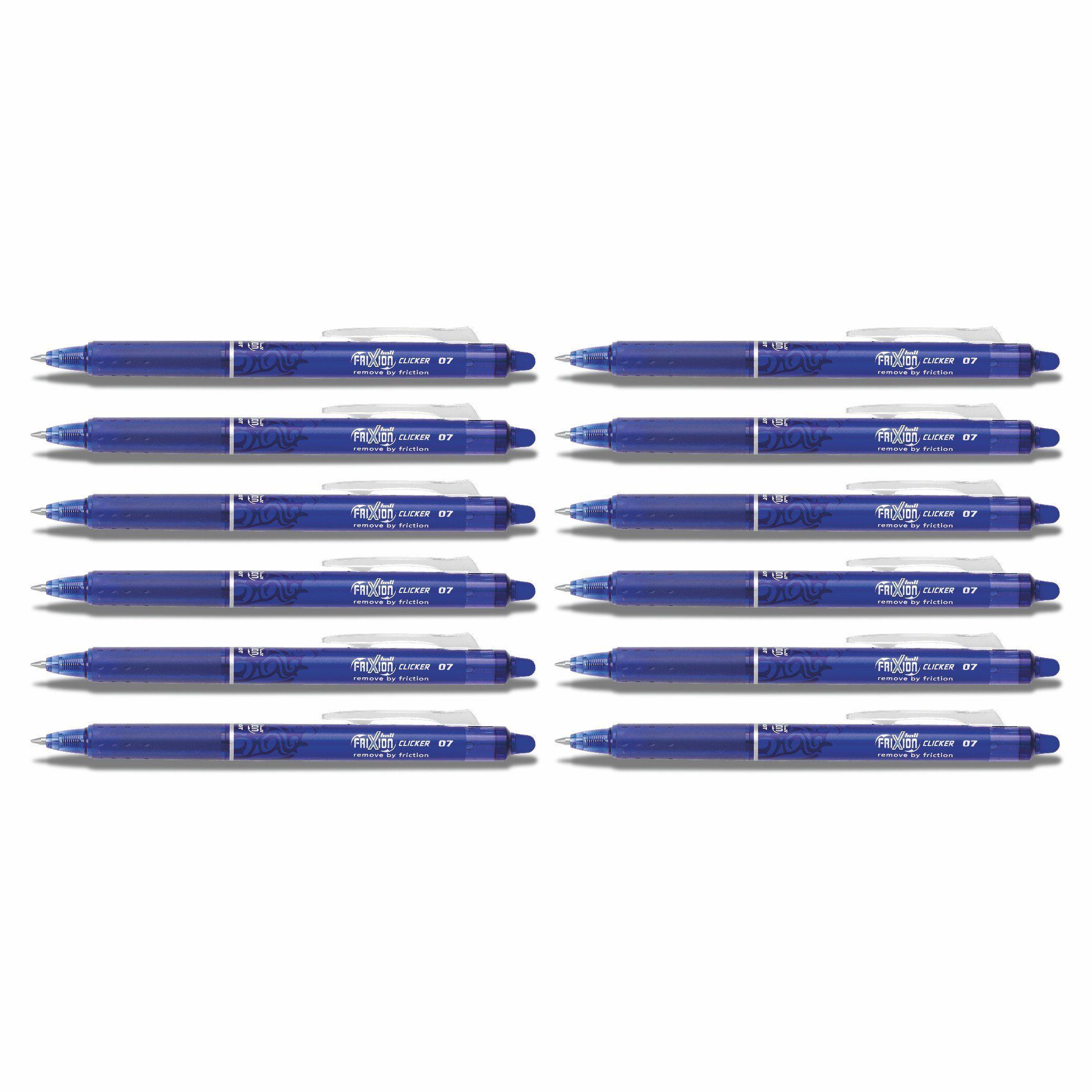 PILOT Tintenroller Frixion Blau 0.7 12er-Set, Clicker (12-tlg) 