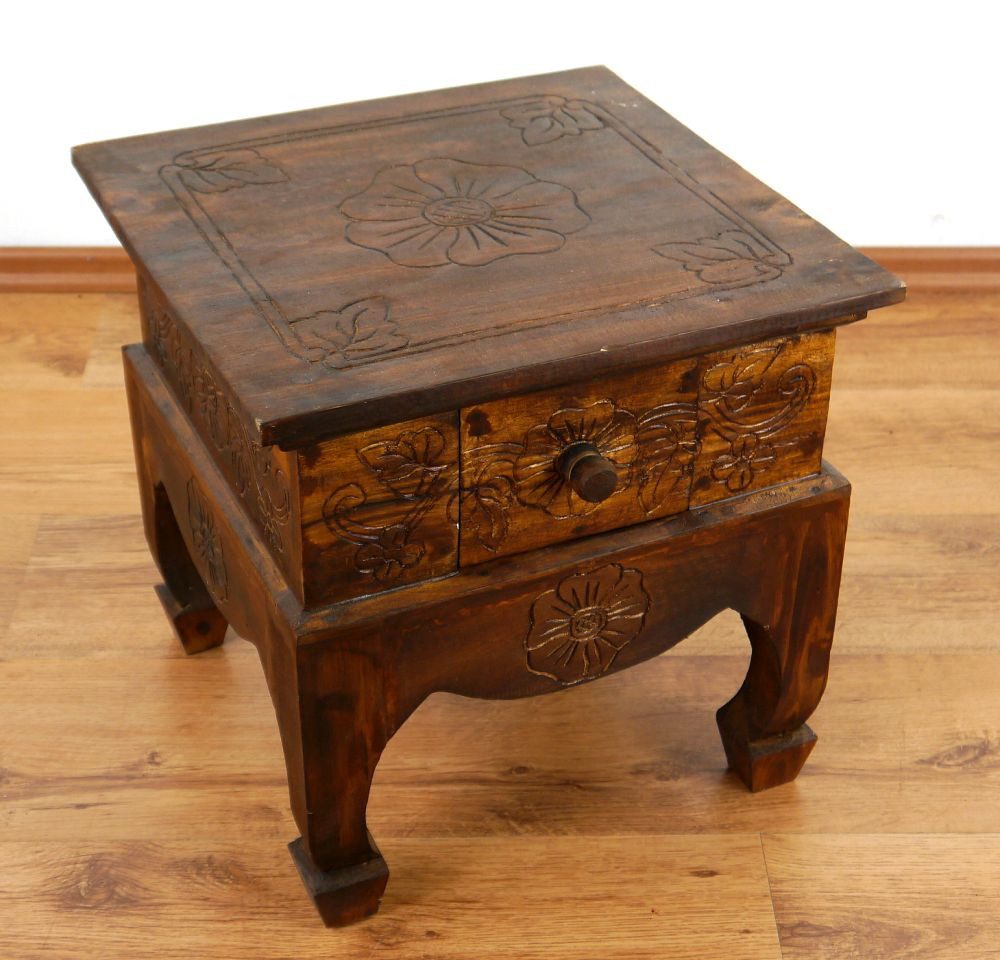 livasia Couchtisch Opiumtisch aus Bali - 39x39cm, handgefertigt günstig online kaufen